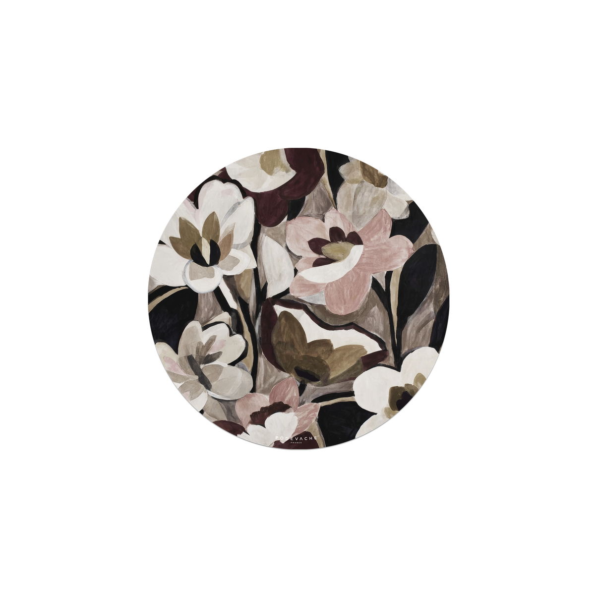 Tapis de souris en vinyle rond — modèle Aldershot