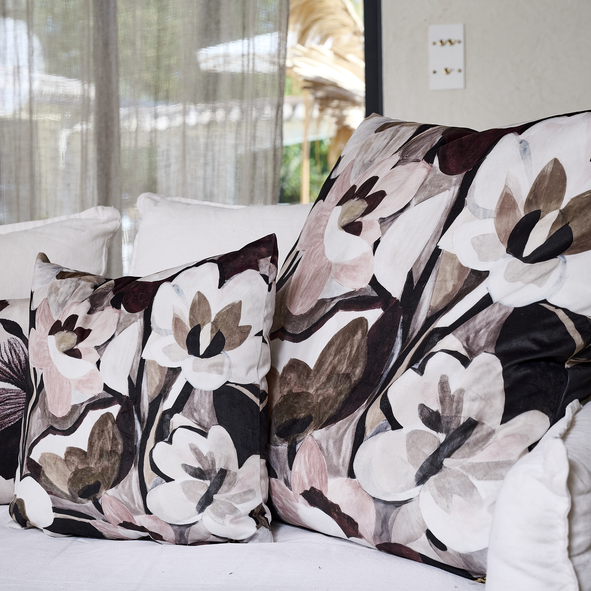 Coussin velours Aldershot