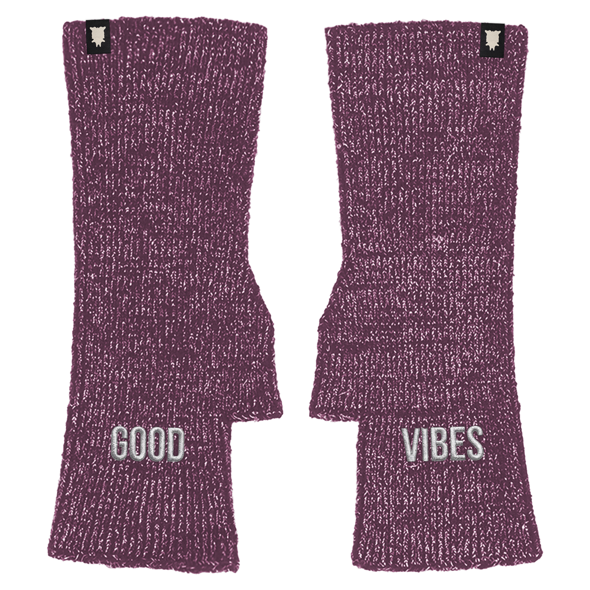 Mitaines paillettes à message Good Vibes