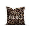 Coussin en velours carré — modèle Leo Dog