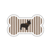 Tapis gamelle en vinyle — modèle Stripes Bulldog