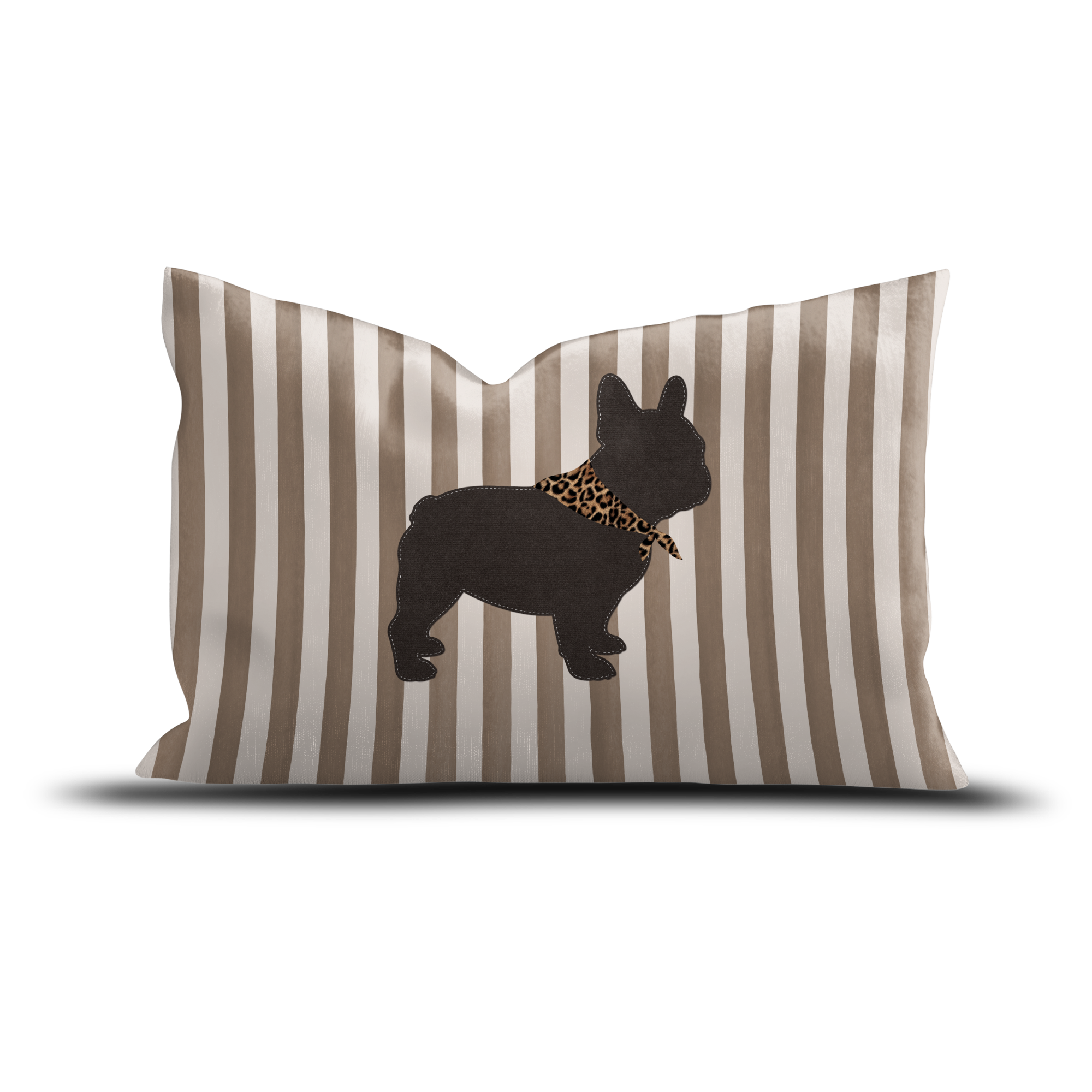 Coussin velours Stripes Bulldog