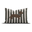 Coussin en velours rectangulaire — modèle Stripes Teckel