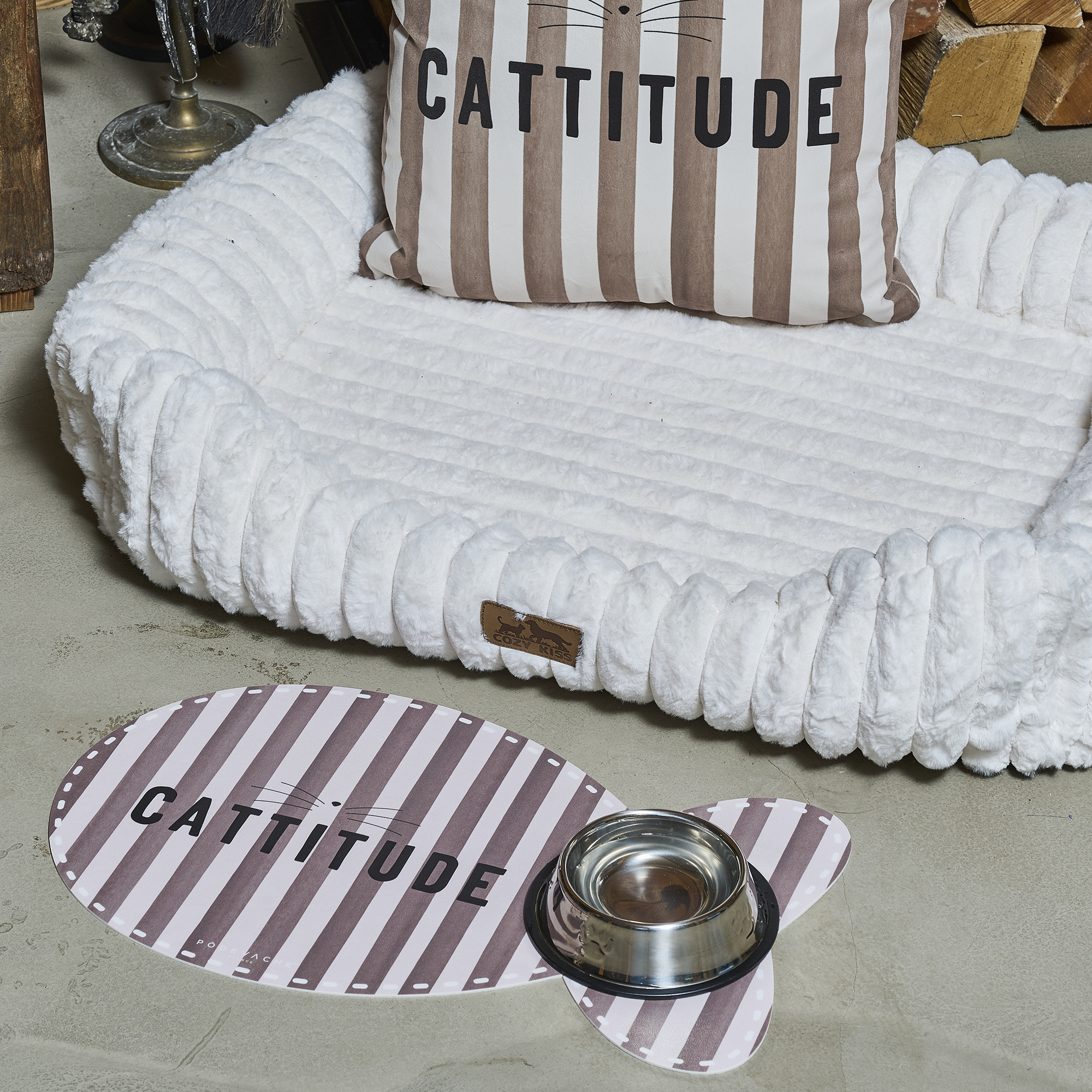 Tapis gamelle vinyle Cattitude