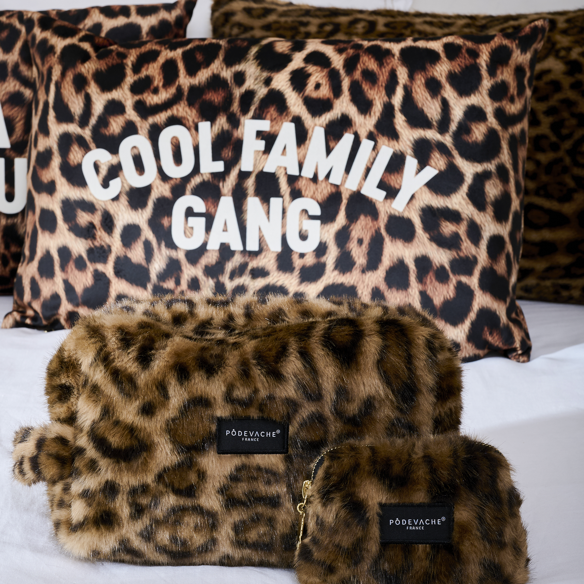 Coussin velours Leo Cool Family