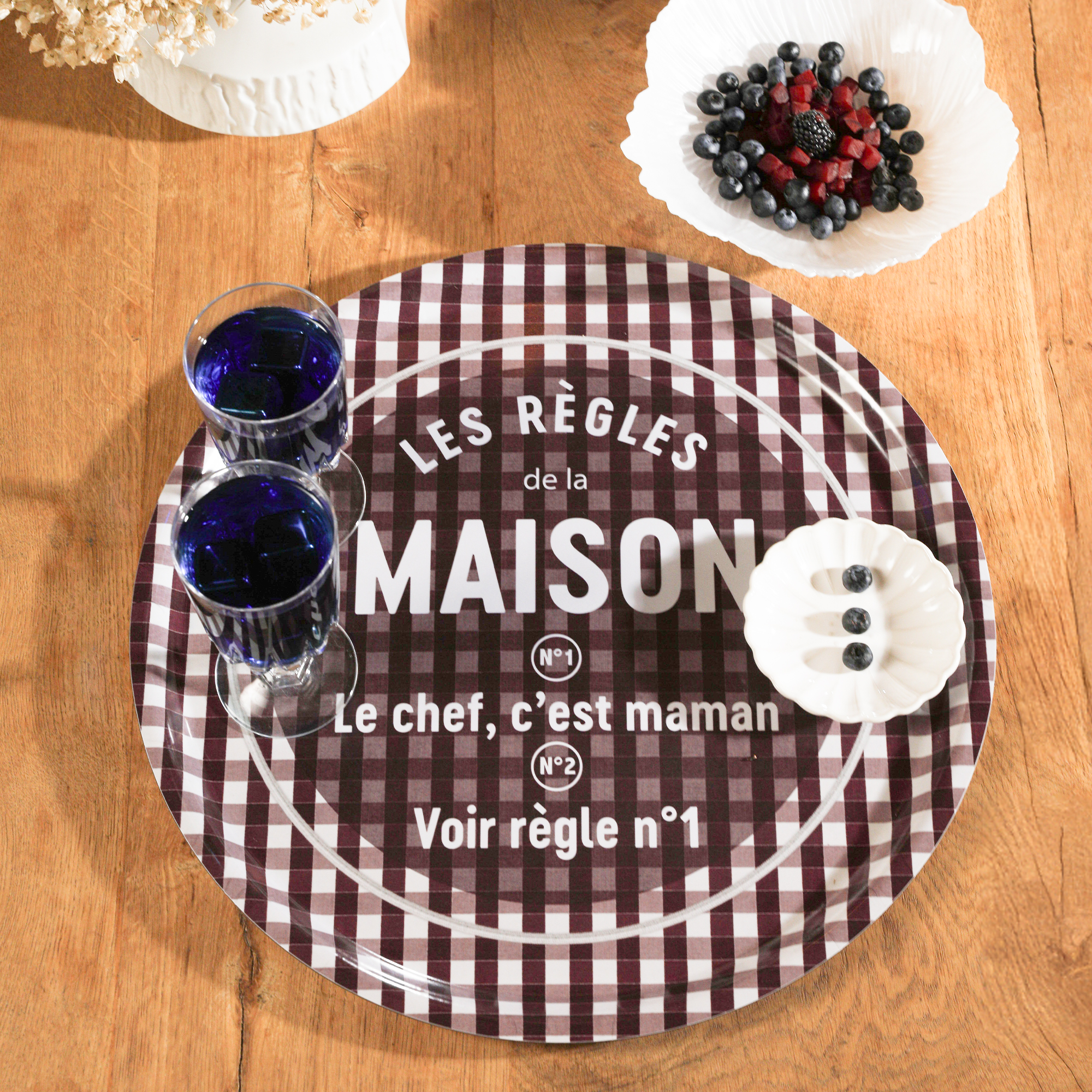 Plateau rond Règles Maison