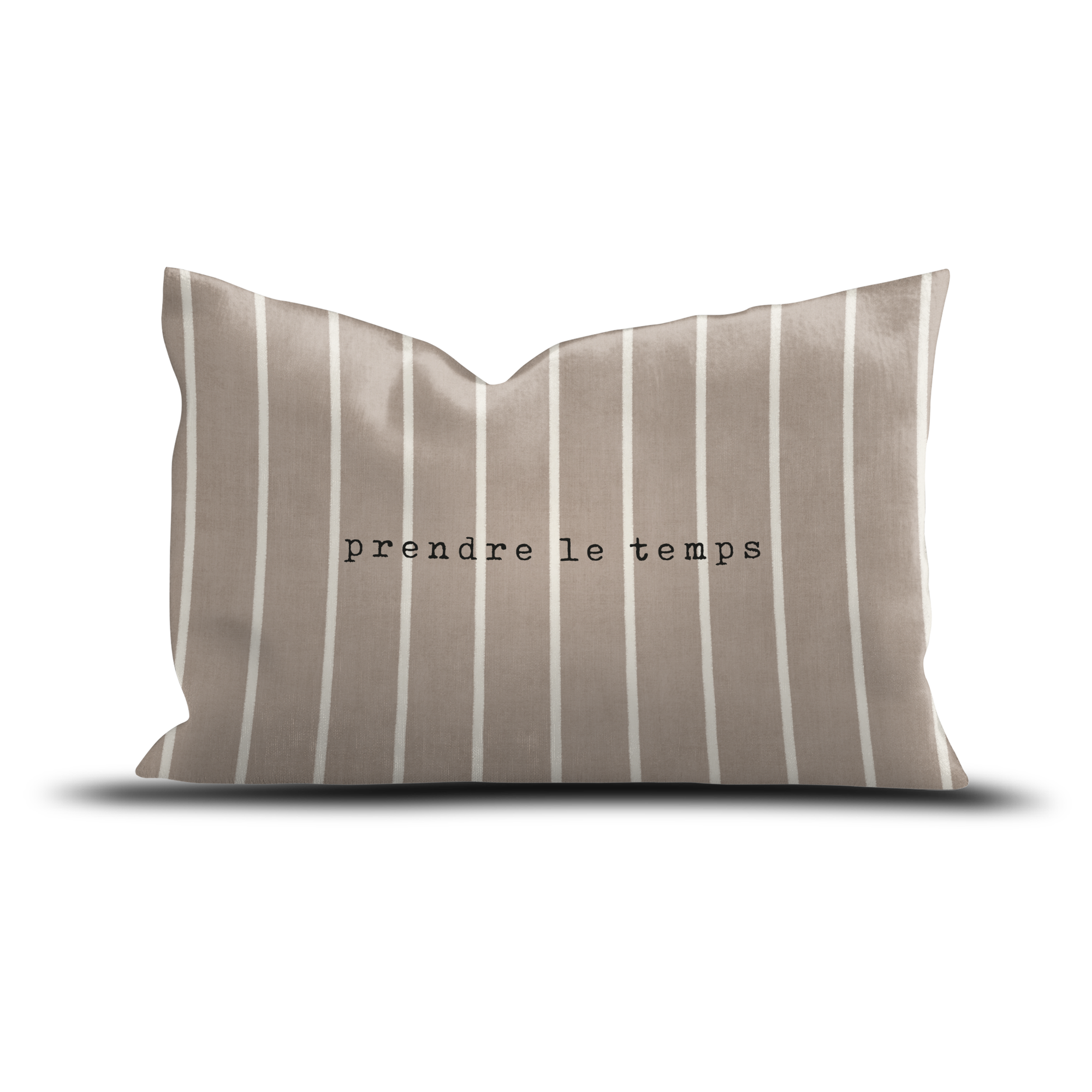 Coussin velours Prendre le Temps