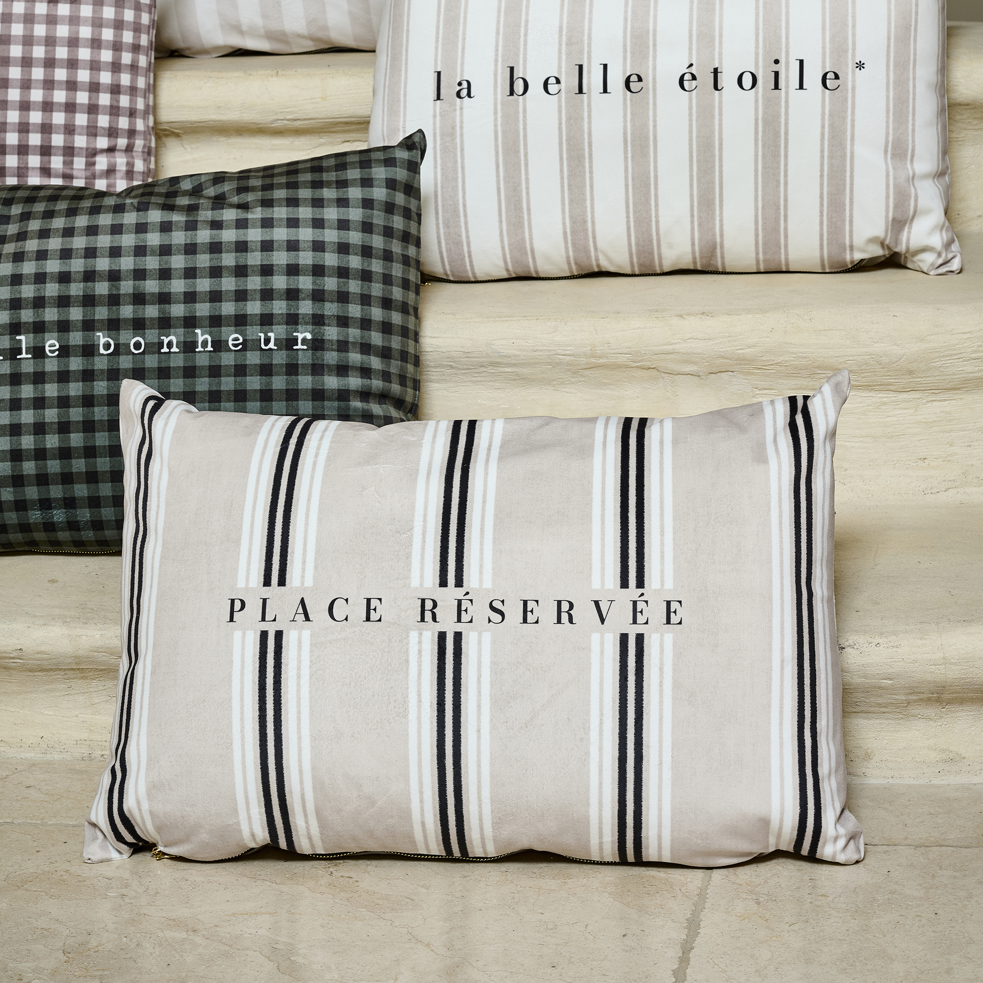 Coussin velours Place Réservée