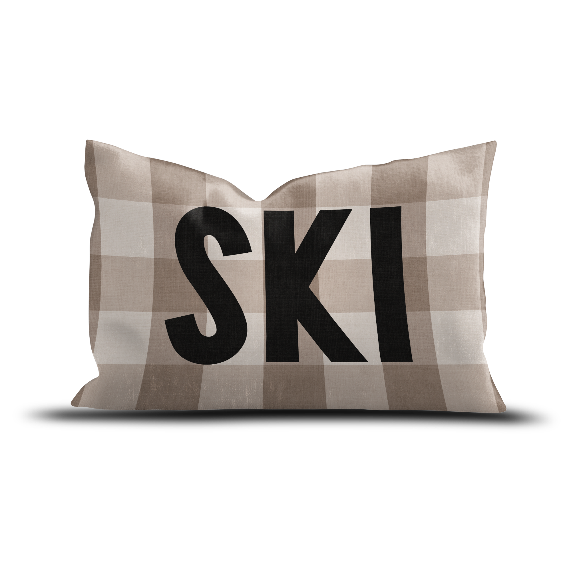 Coussin Velours Ski Tartan