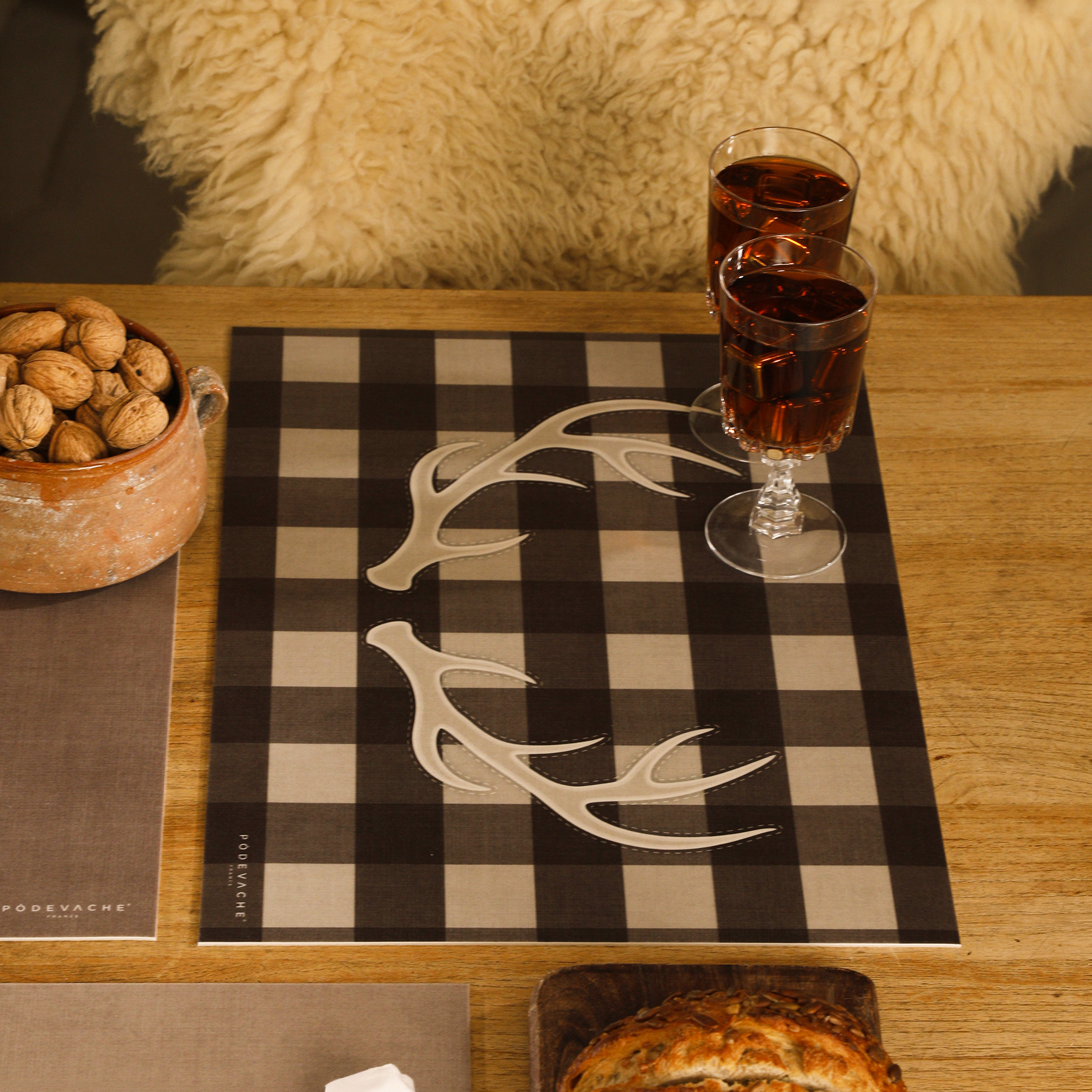 Ski panel vinyl placemat