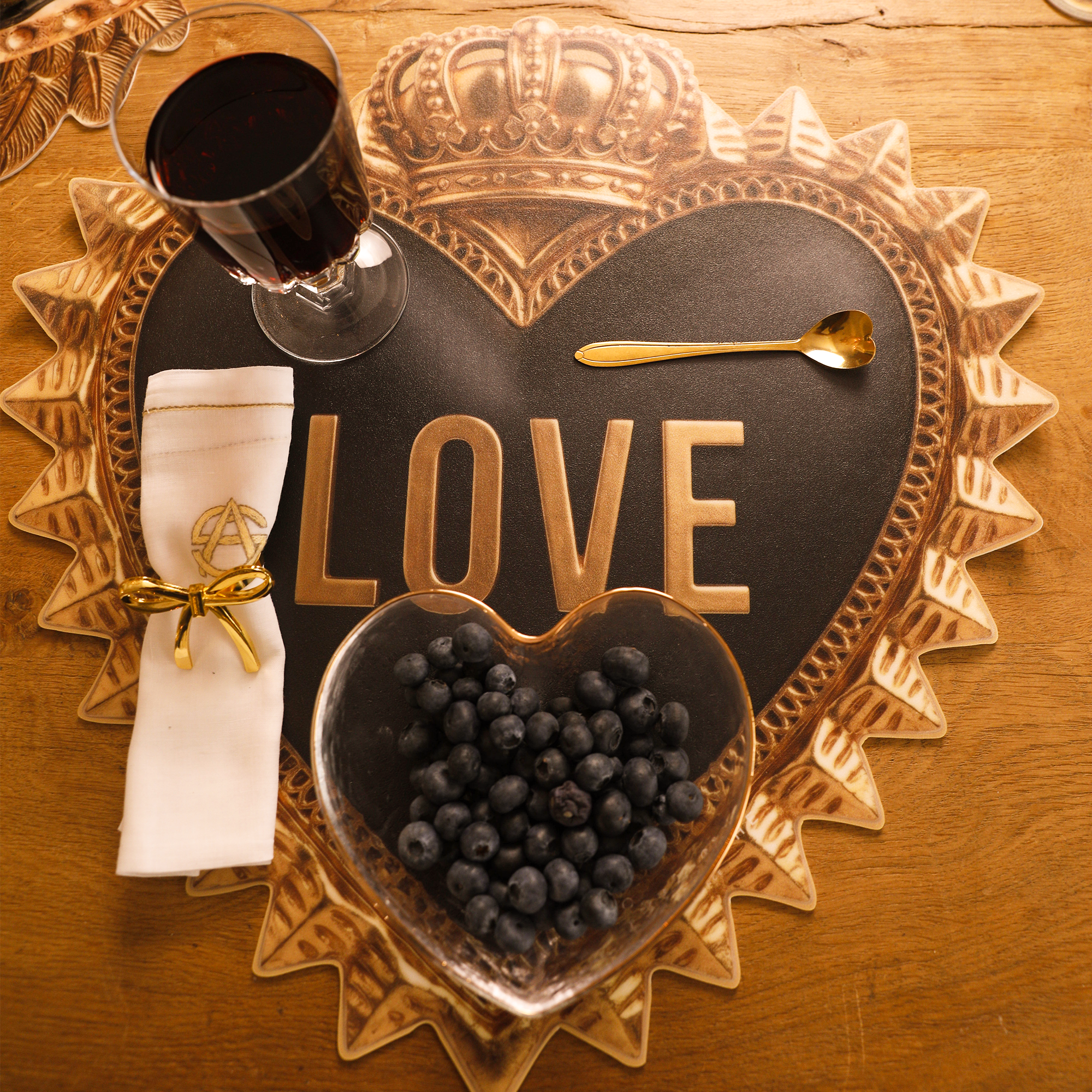 Gold Ex Voto vinyl placemat