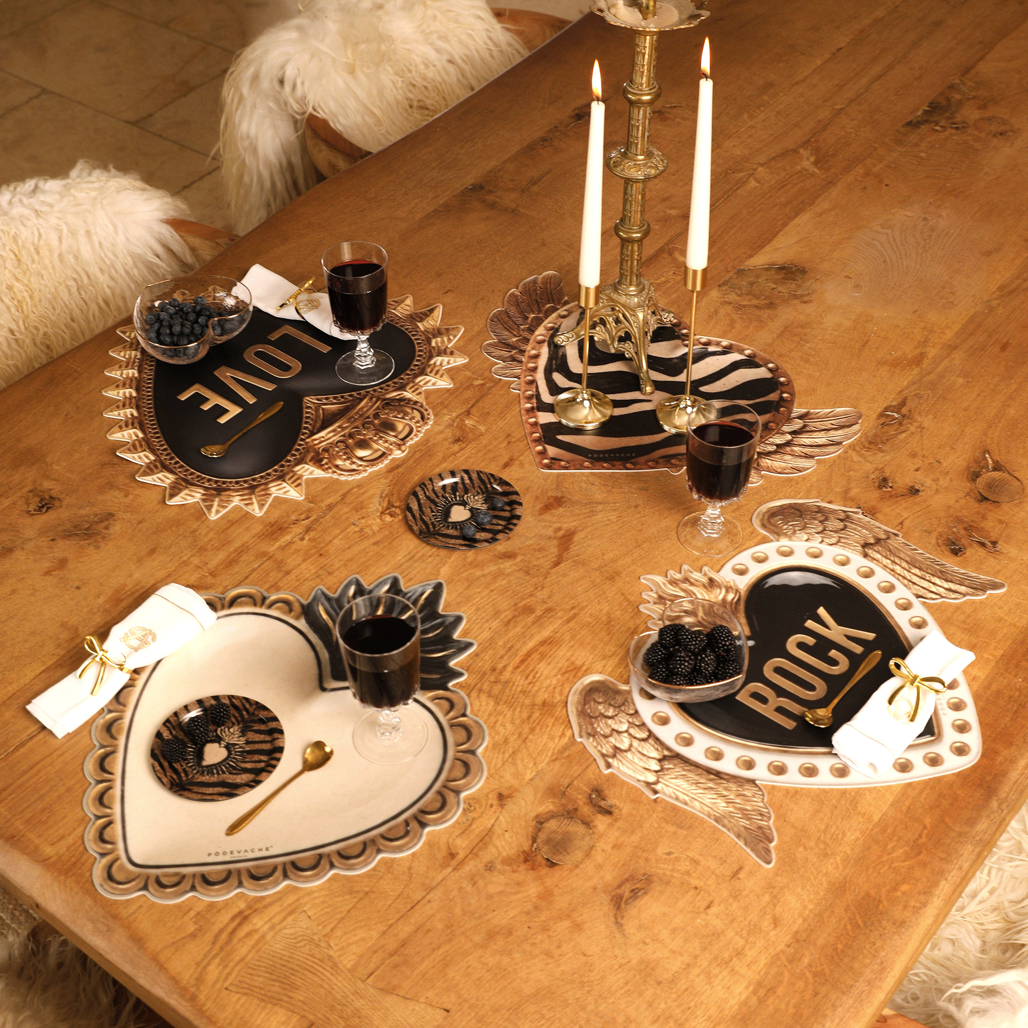 Gold Ex Voto vinyl placemat