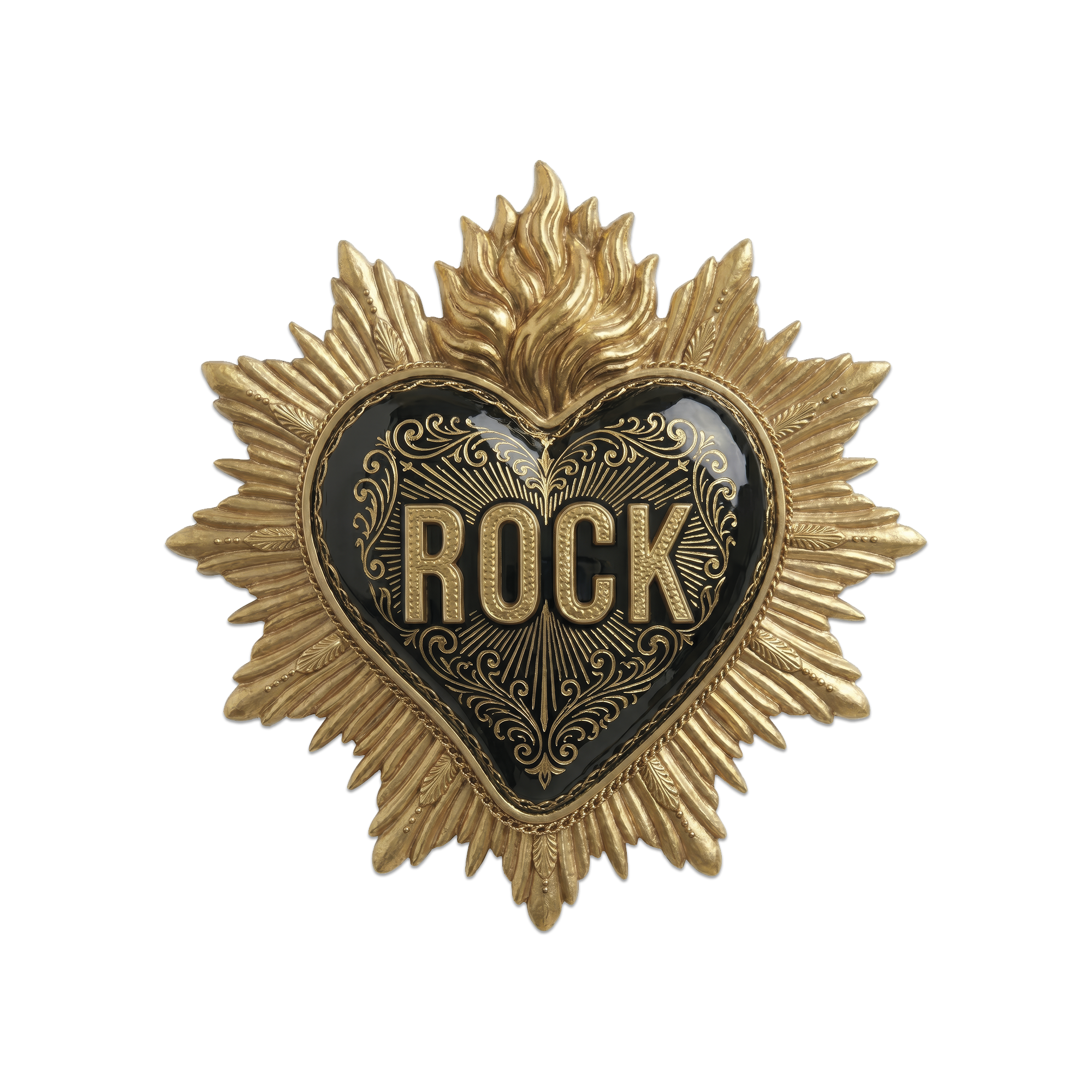 Set De Table Vinyle Gold Heart Rock