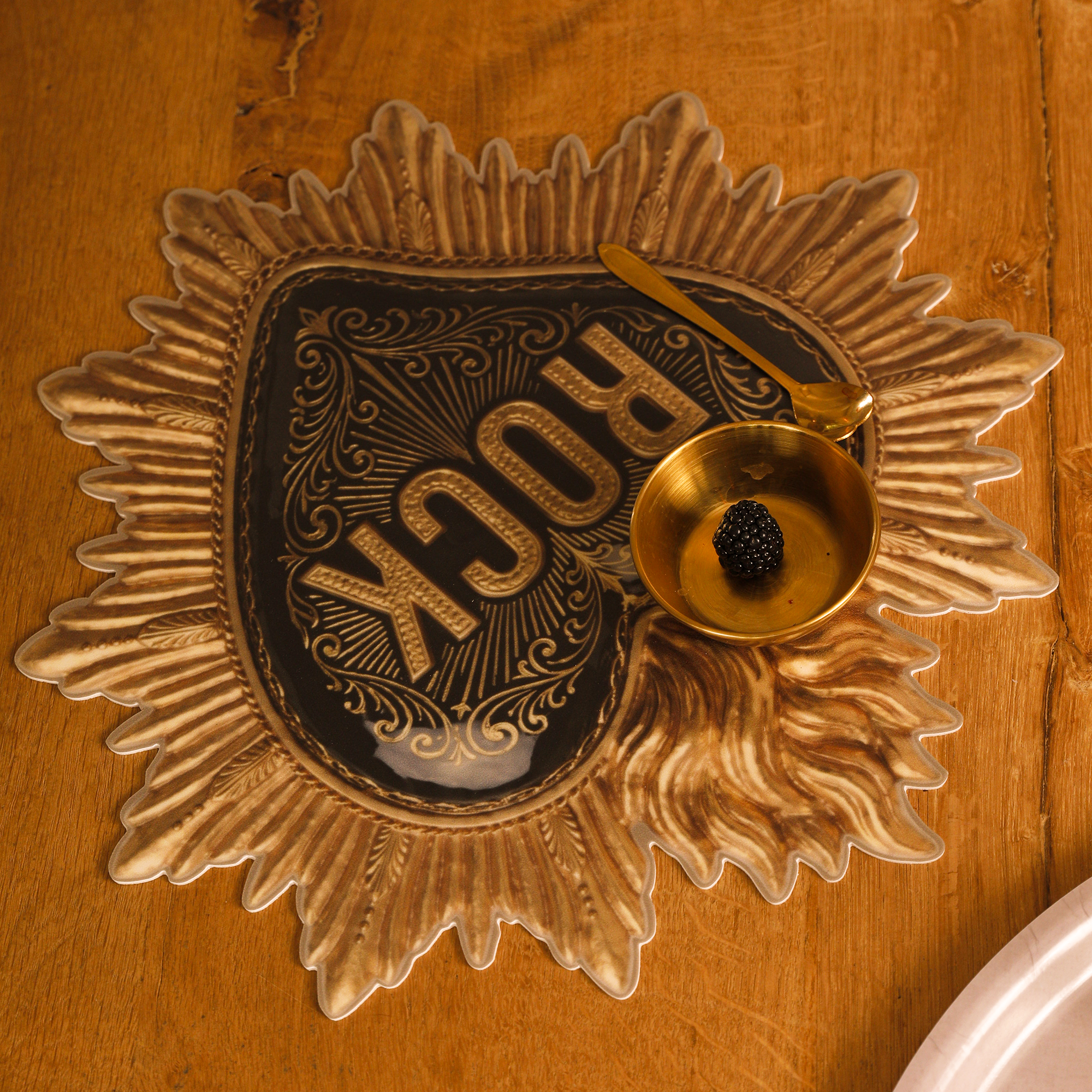 Gold Ex Voto vinyl placemat