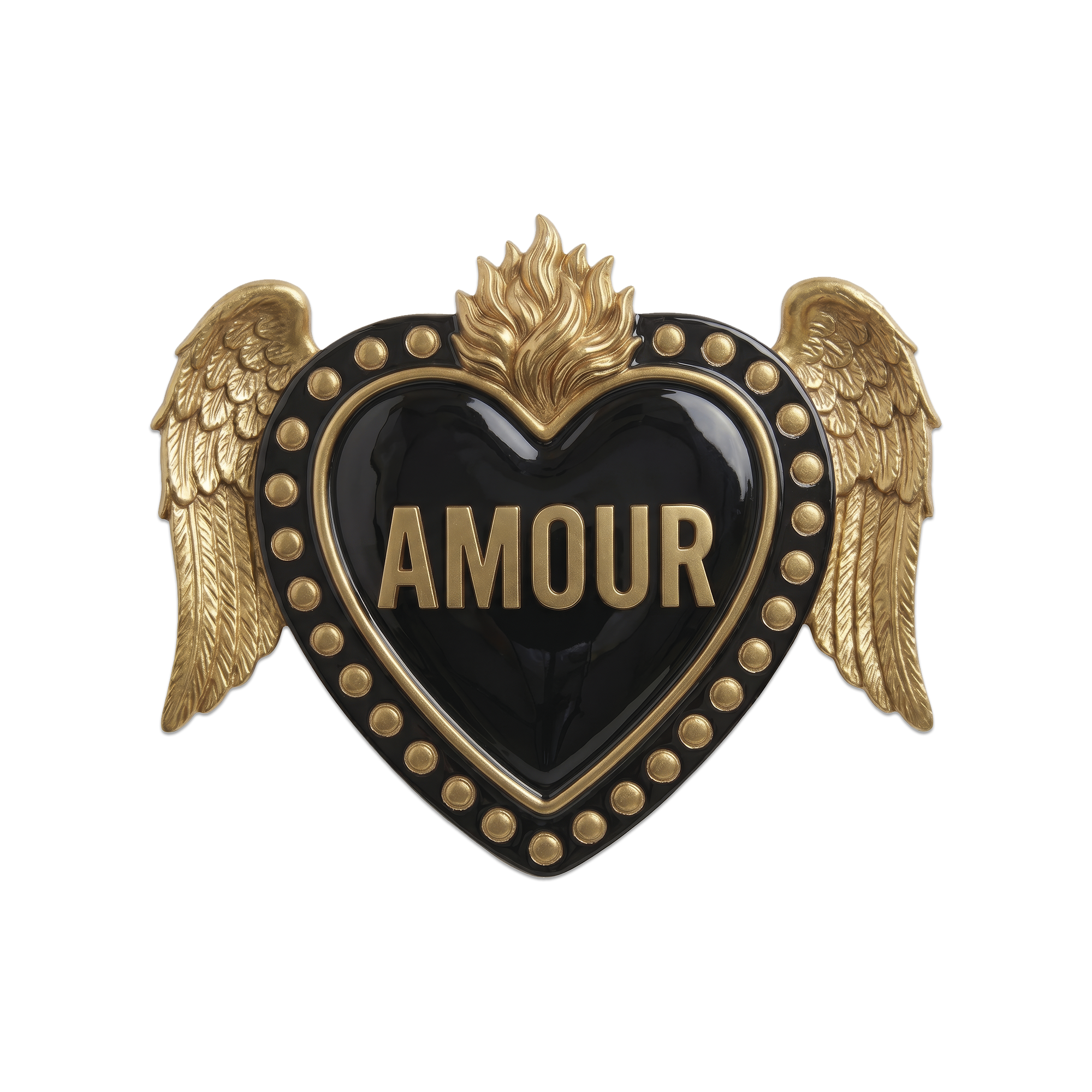 Set De Table Vinyle Gold Heart Amour