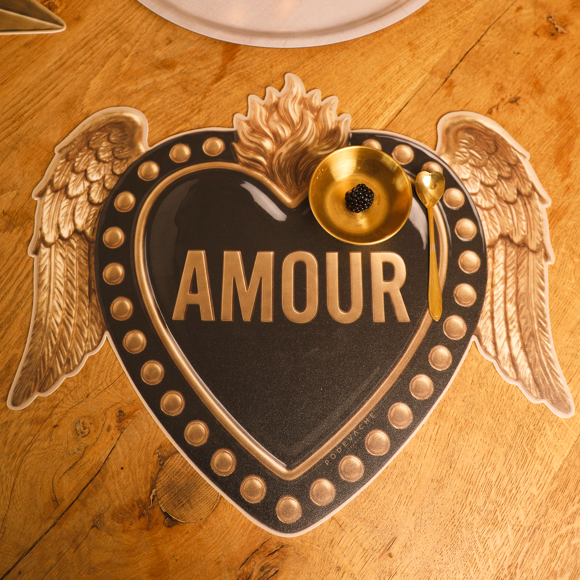 Gold Ex Voto vinyl placemat