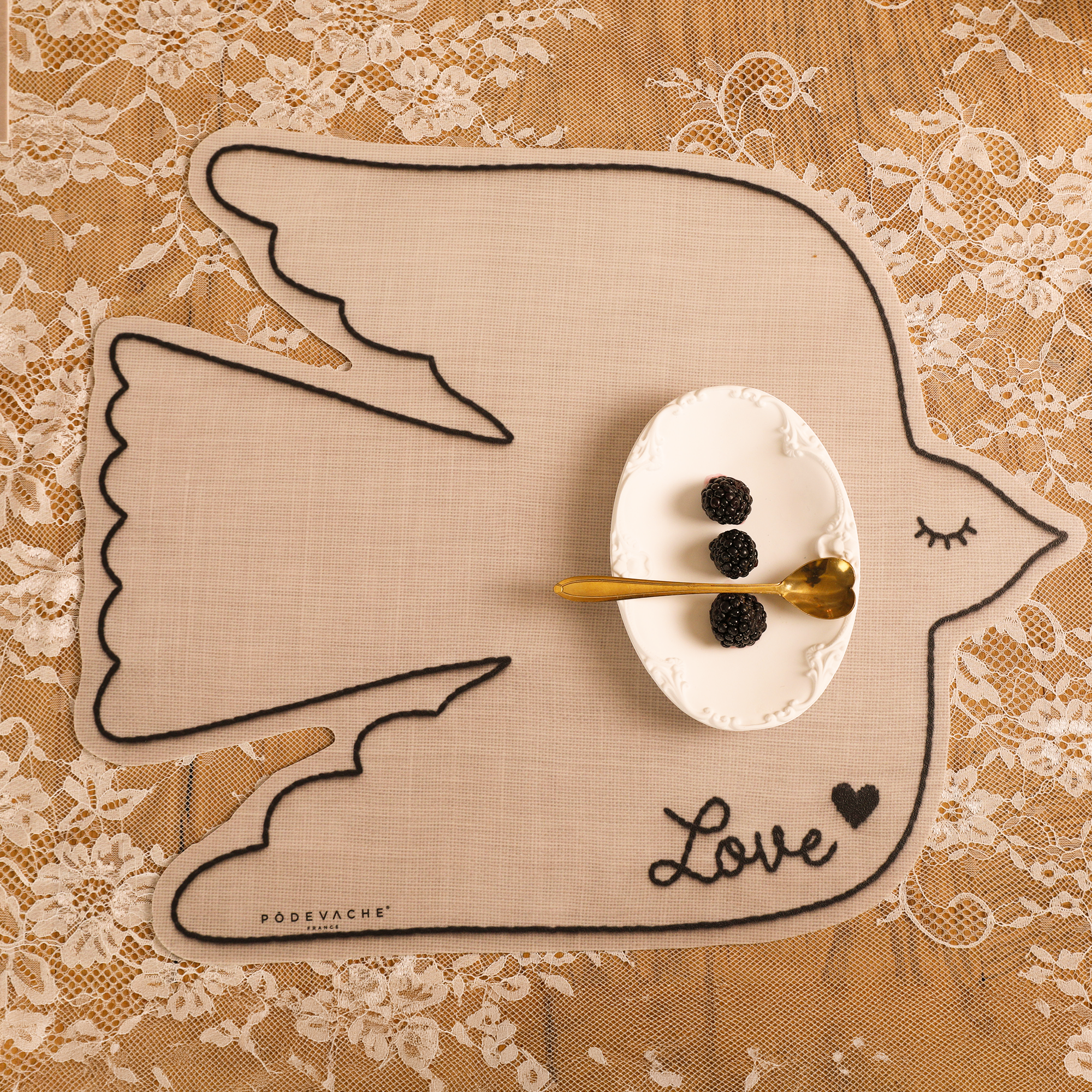 Gold Ex Voto vinyl placemat