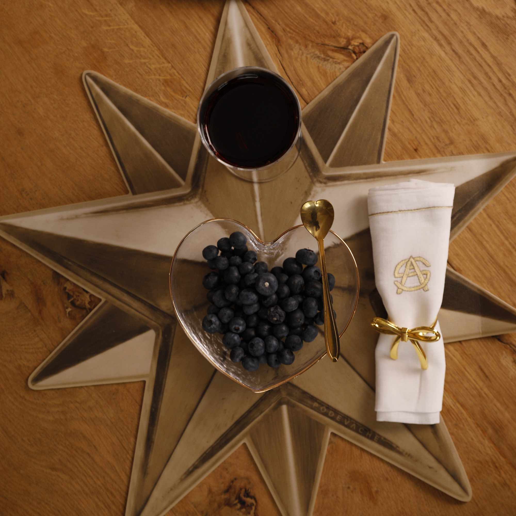 Set De Table Vinyle Gold Stars II