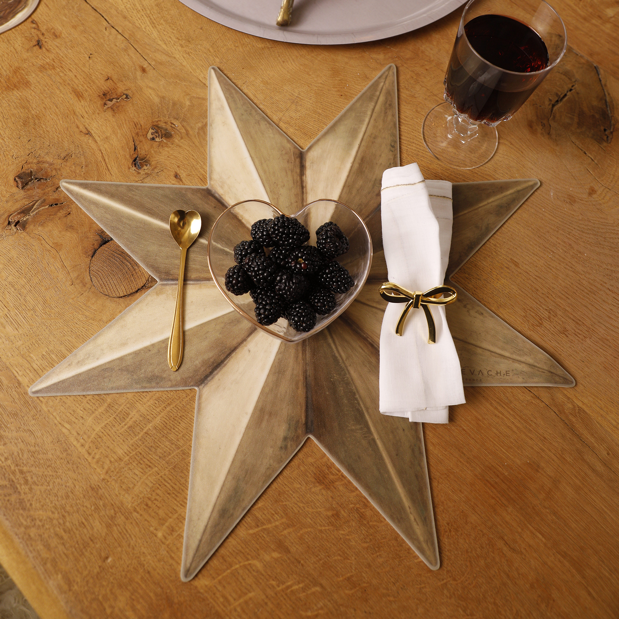Set De Table Vinyle Gold Stars