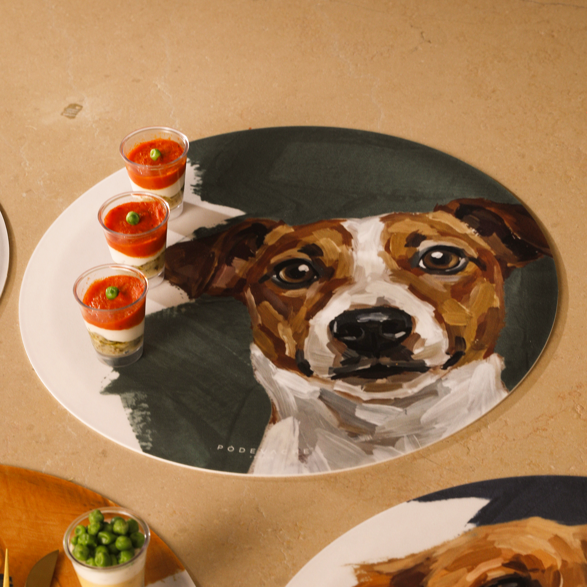 Set De Table Vinyle Jack Russel