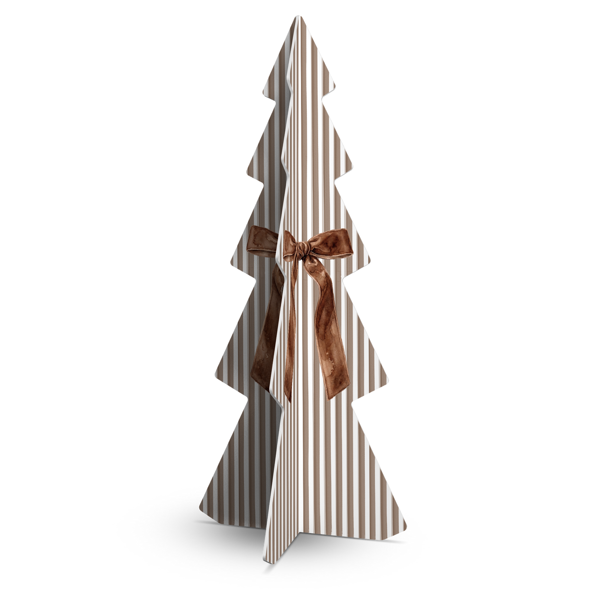 Sapin de Noël PVC Brown Stripes large