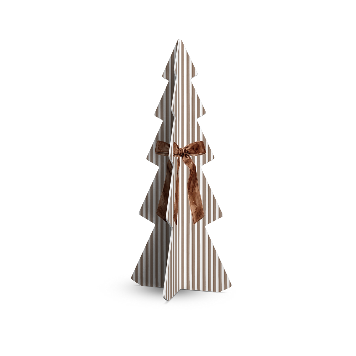 Sapin de Noël PVC Brown Stripes large
