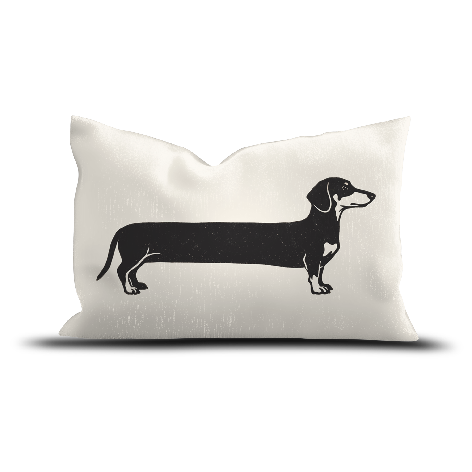 Coussin velours Teckel B&W