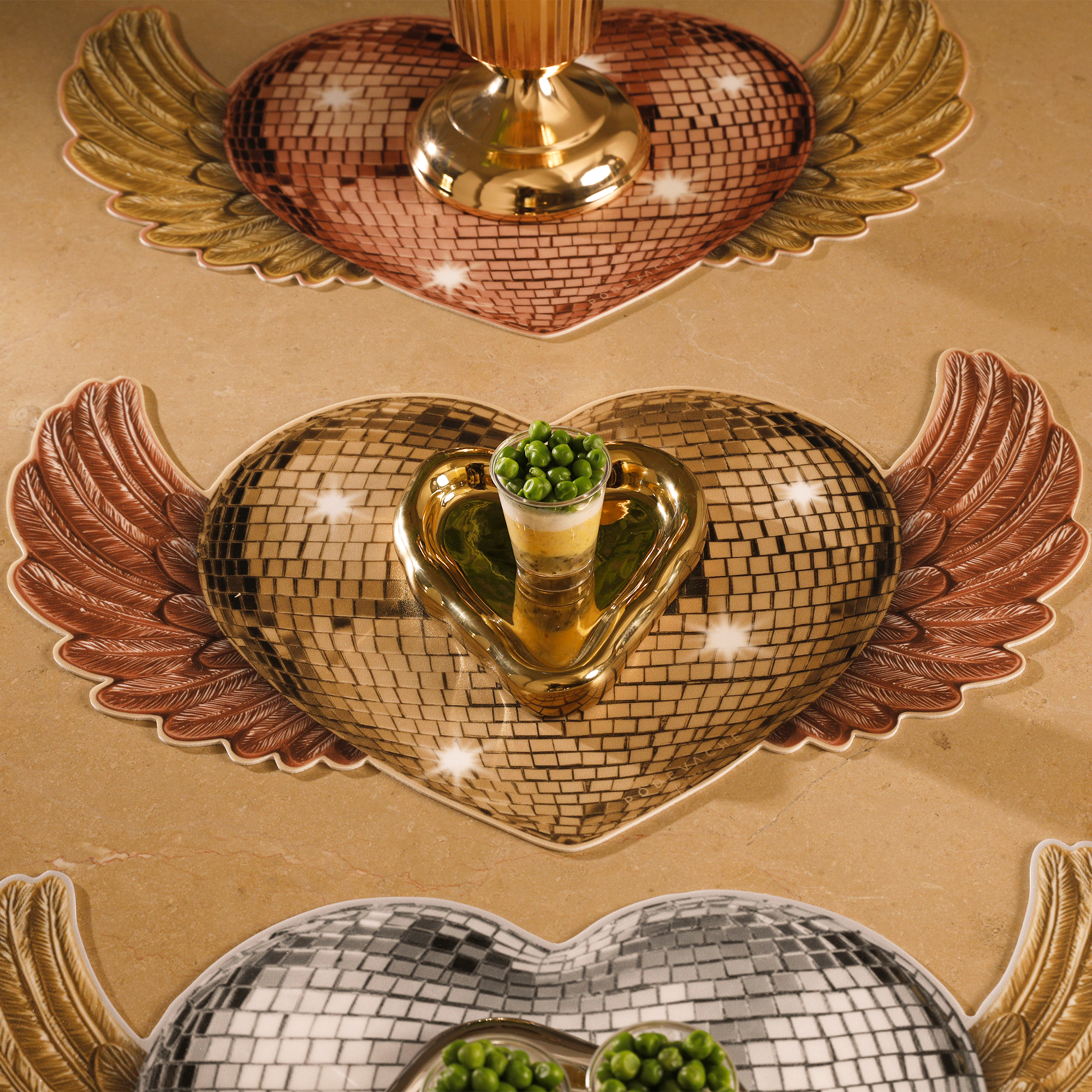 Set De Table Vinyle Disco Heart Wings