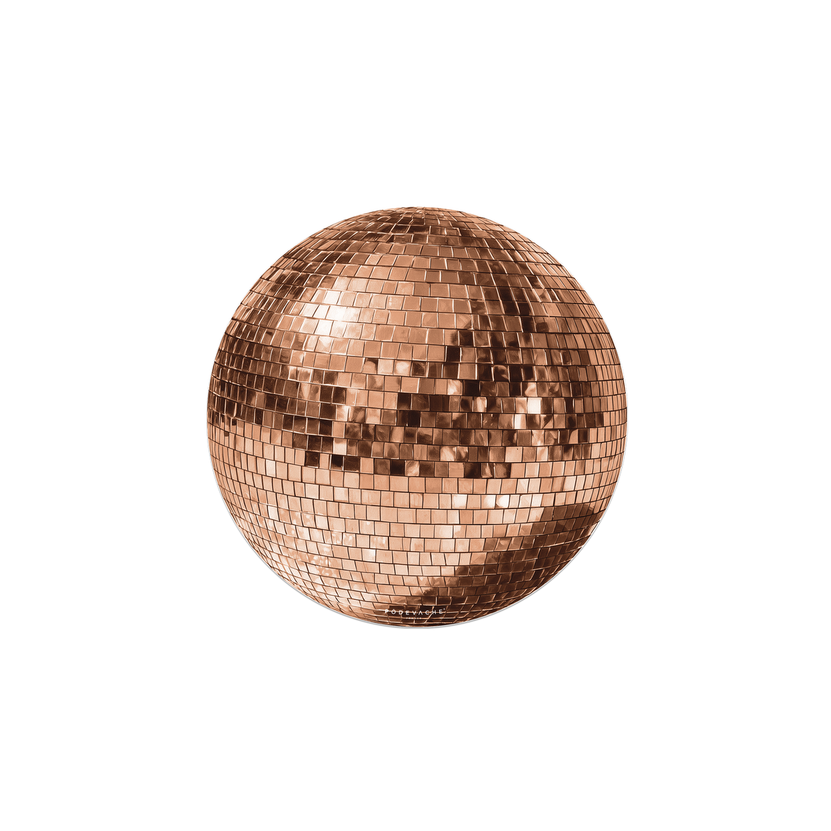 Tapis de souris en vinyle rond — modèle Disco Brass Ball