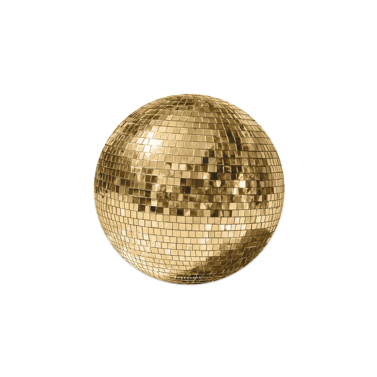 Tapis de souris en vinyle rond — modèle Disco Gold Ball