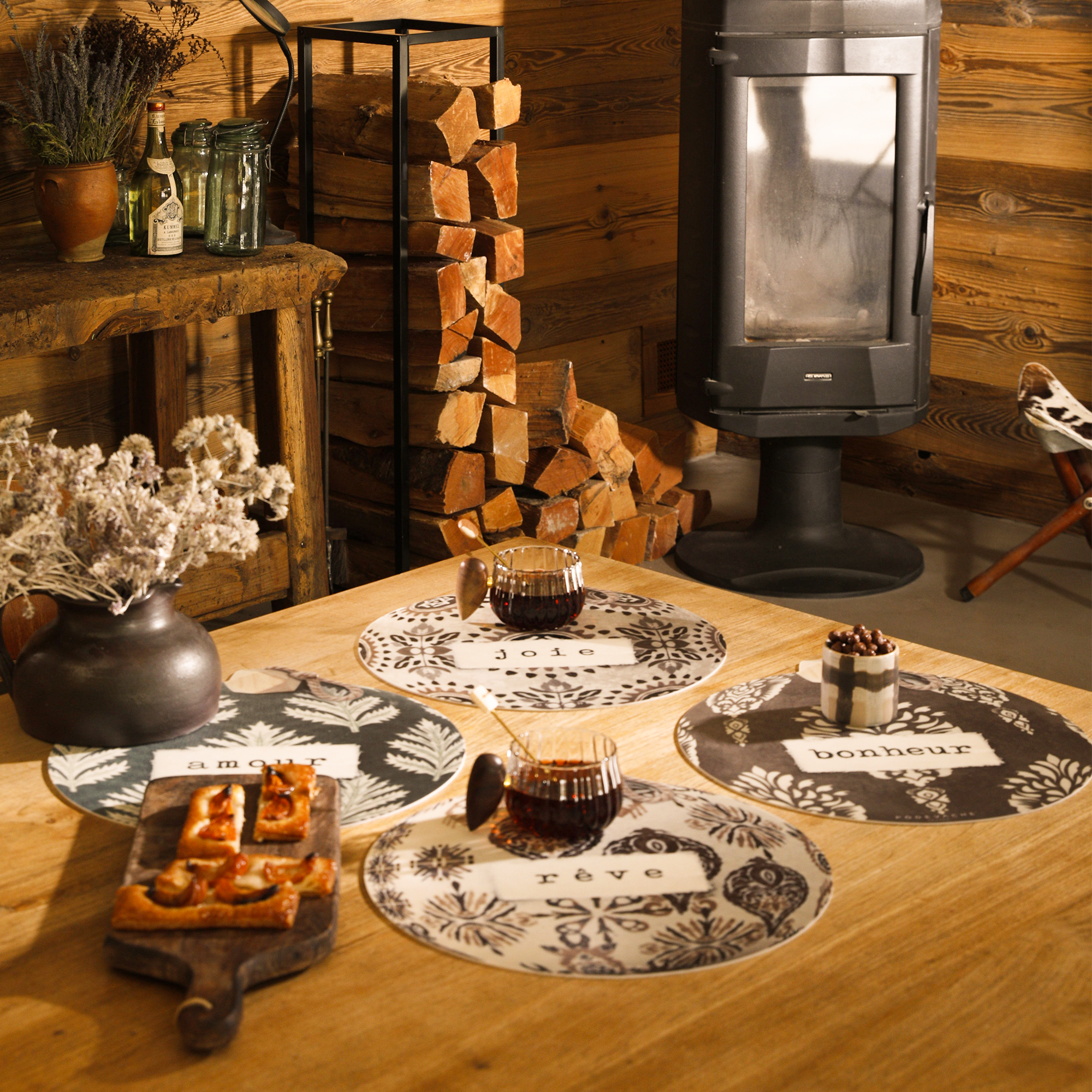 Set De Table Vinyle Boule Amour