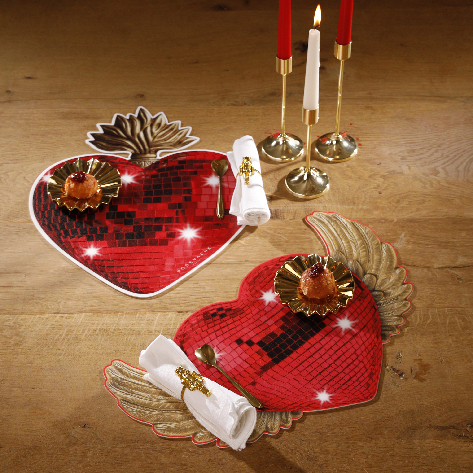 Set De Table Vinyle Disco Heart Wings