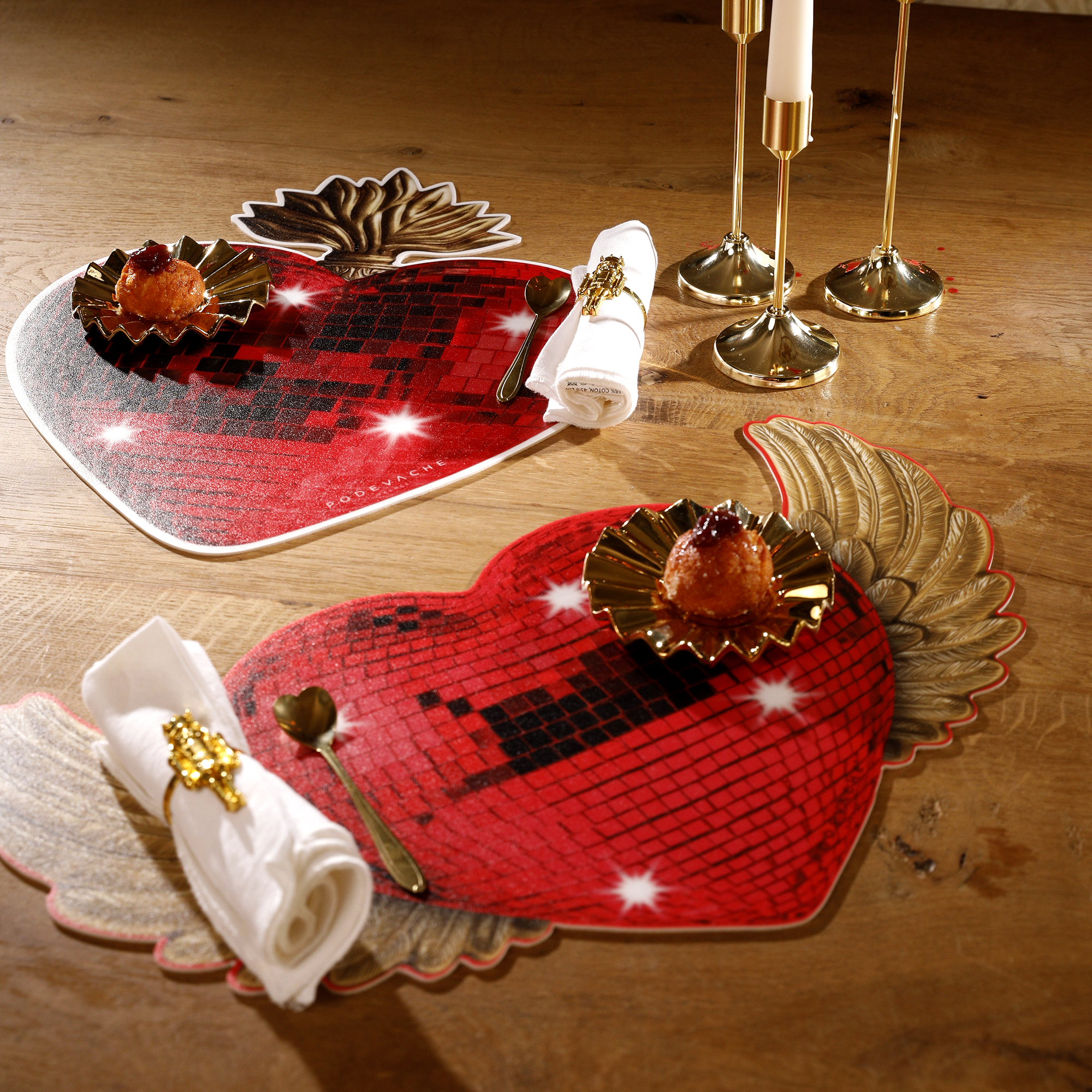 Set De Table Vinyle Disco Heart Wings