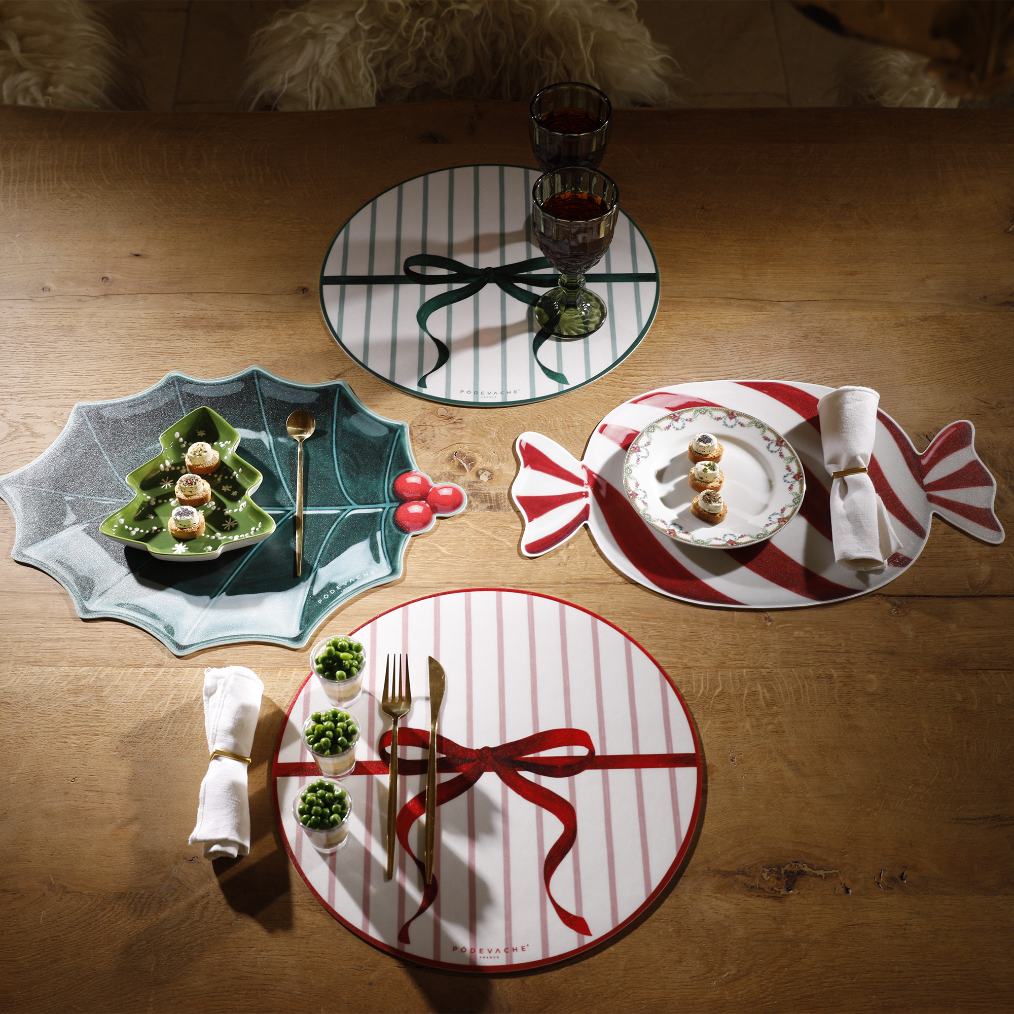 Set De Table Vinyle Stripes Knot