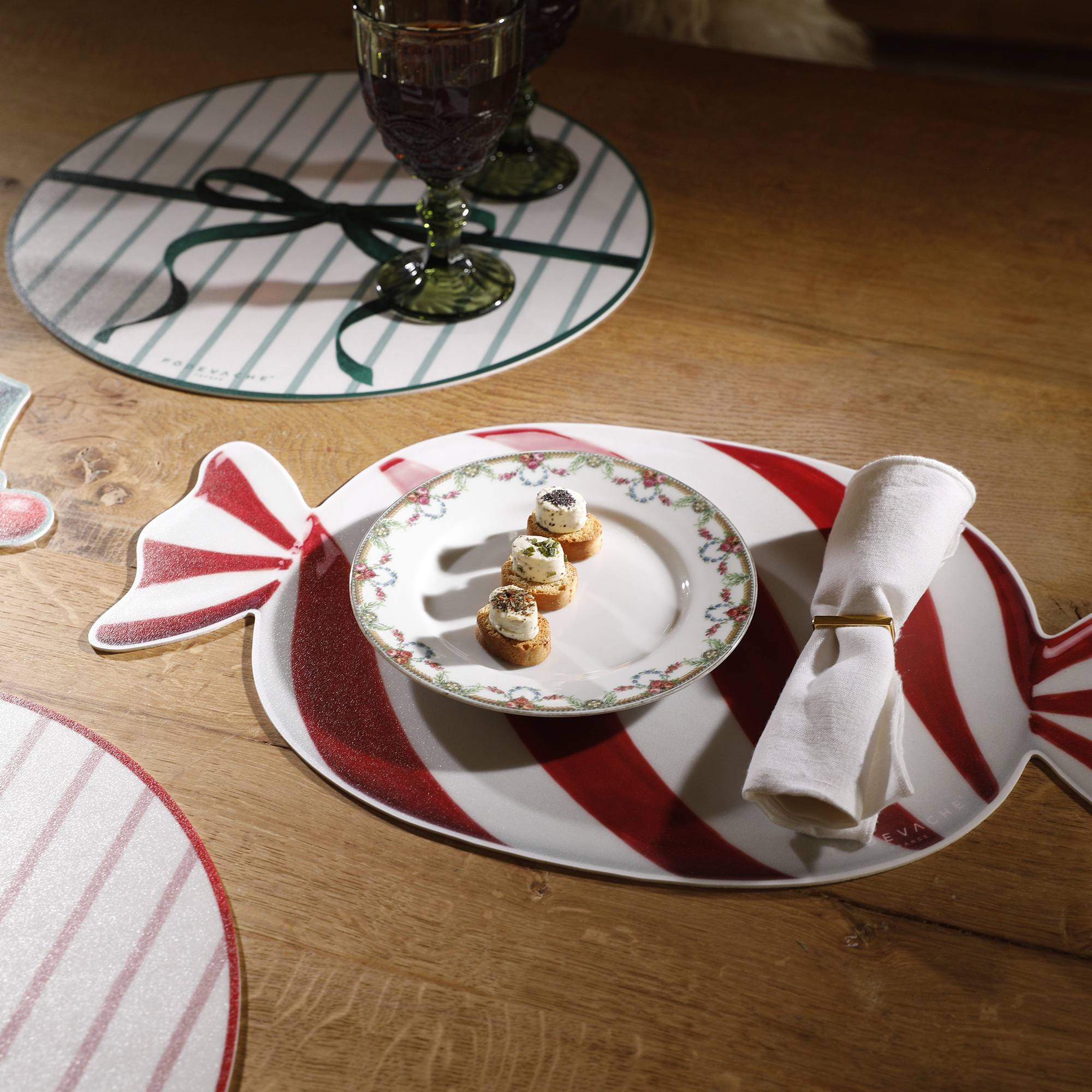 Set De Table Vinyle Stripes Knot