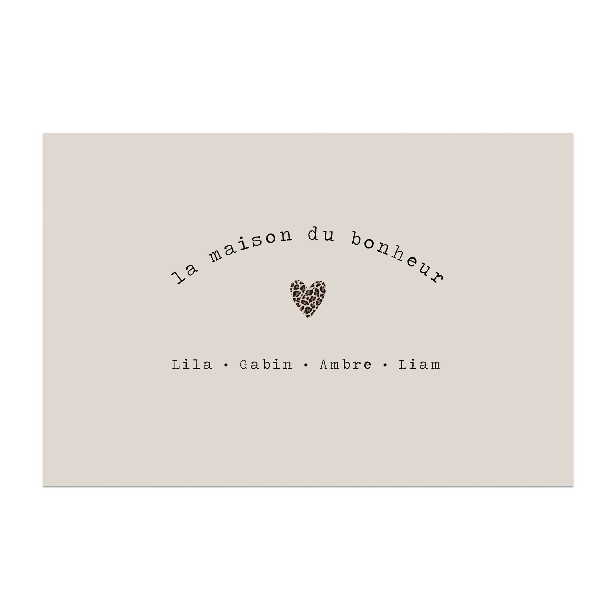 Tapis vinyle personnalisé Maison du Bonheur