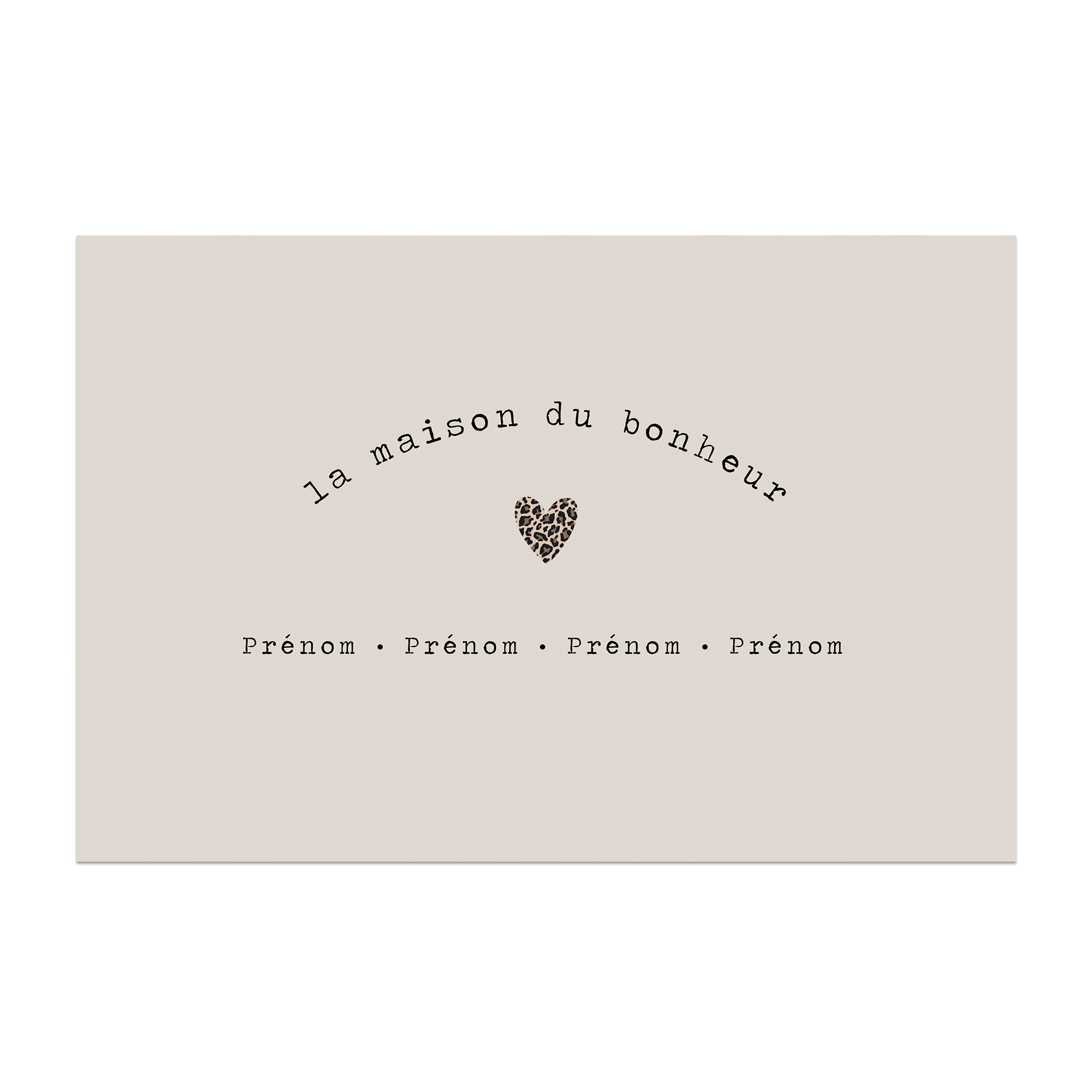 Tapis vinyle personnalisé Maison du Bonheur