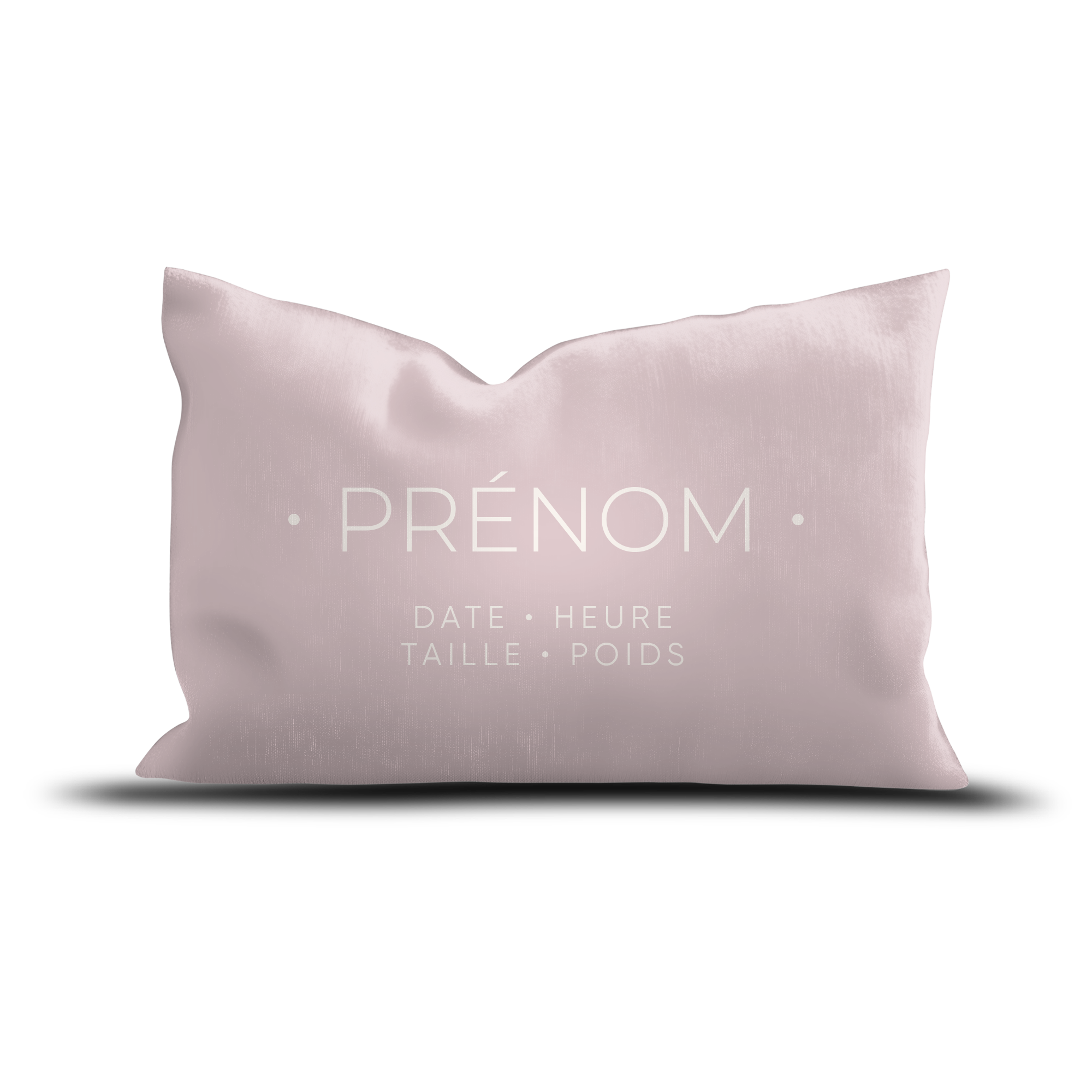 Coussin Velours Personnalisé Naissance Rose