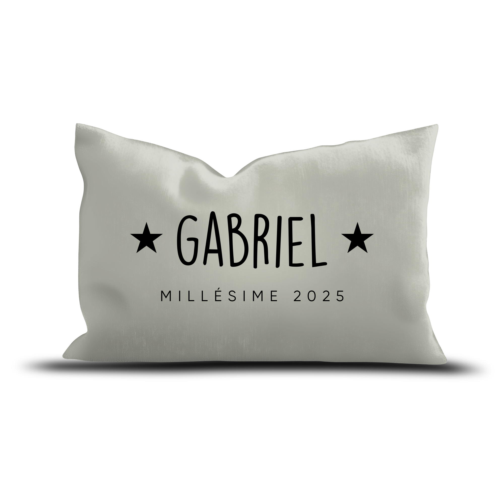 Coussin Velours Personnalisé Millésime Vert