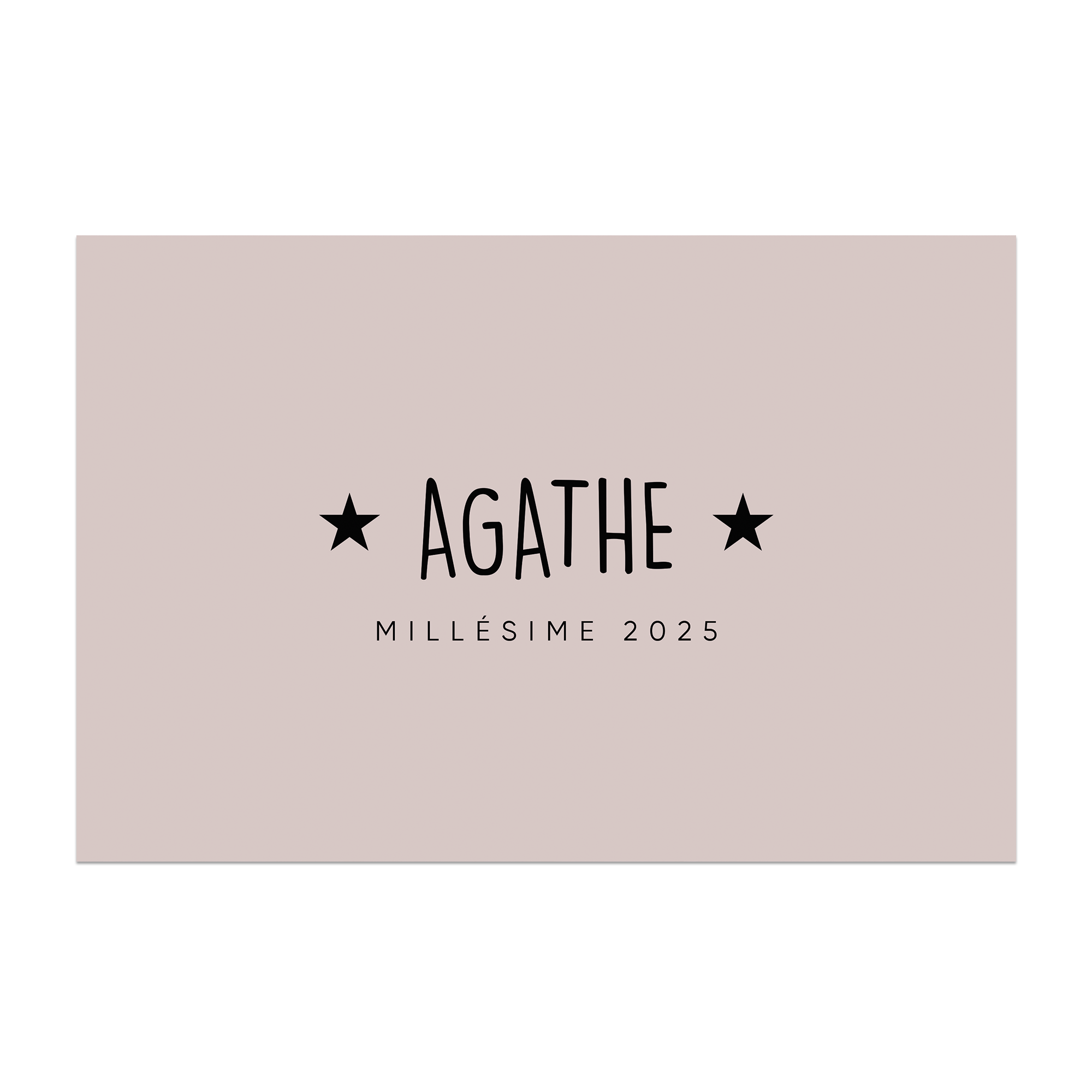 Tapis vinyle personnalisé Millésime Rose