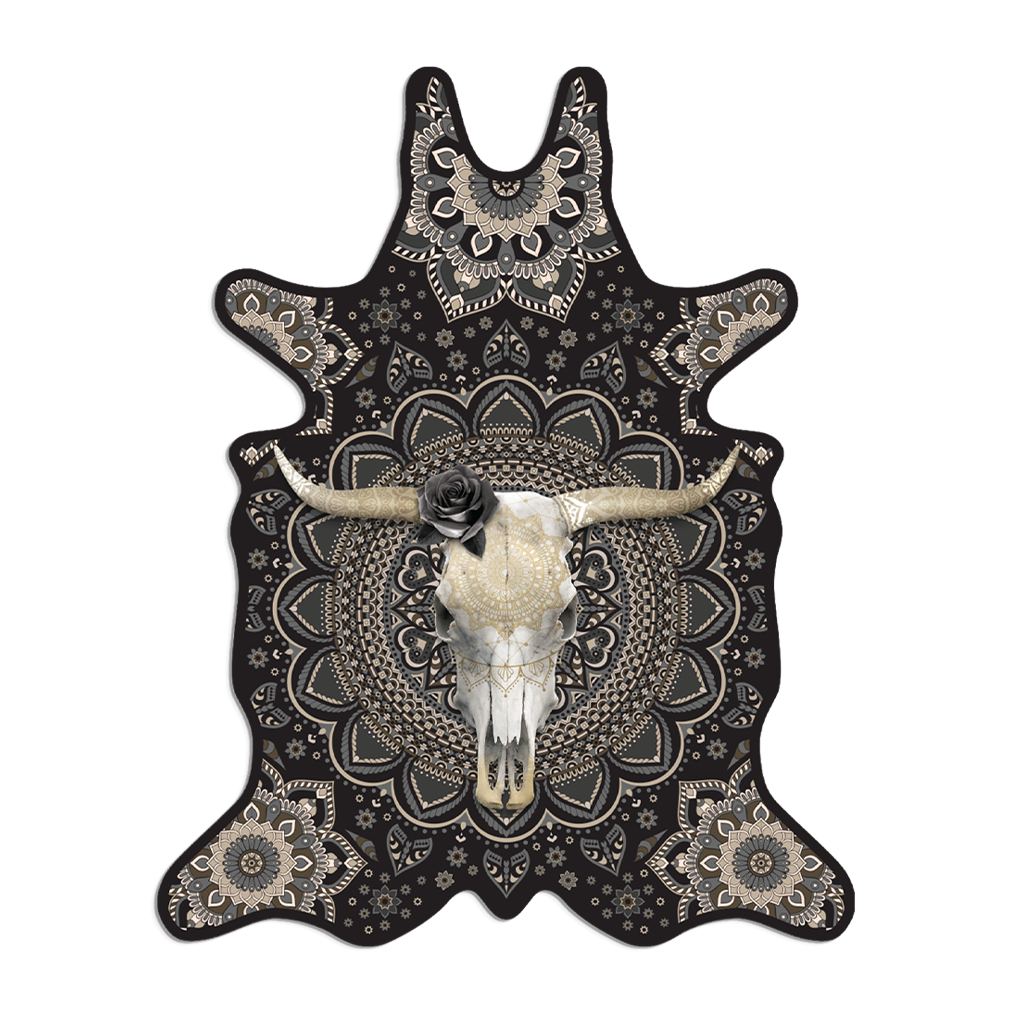 Tapis velours Bull Skull