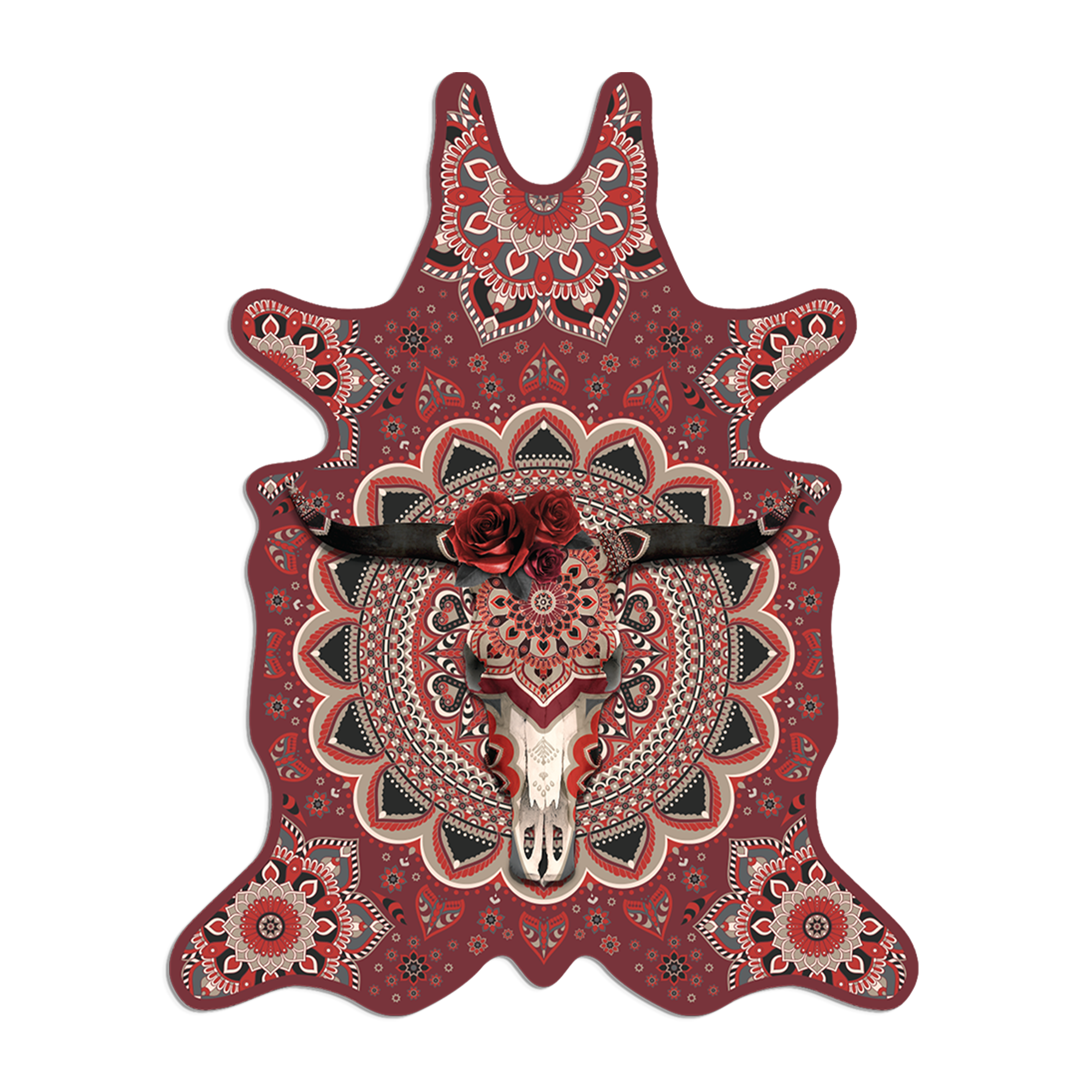 Tapis velours Bull Skull