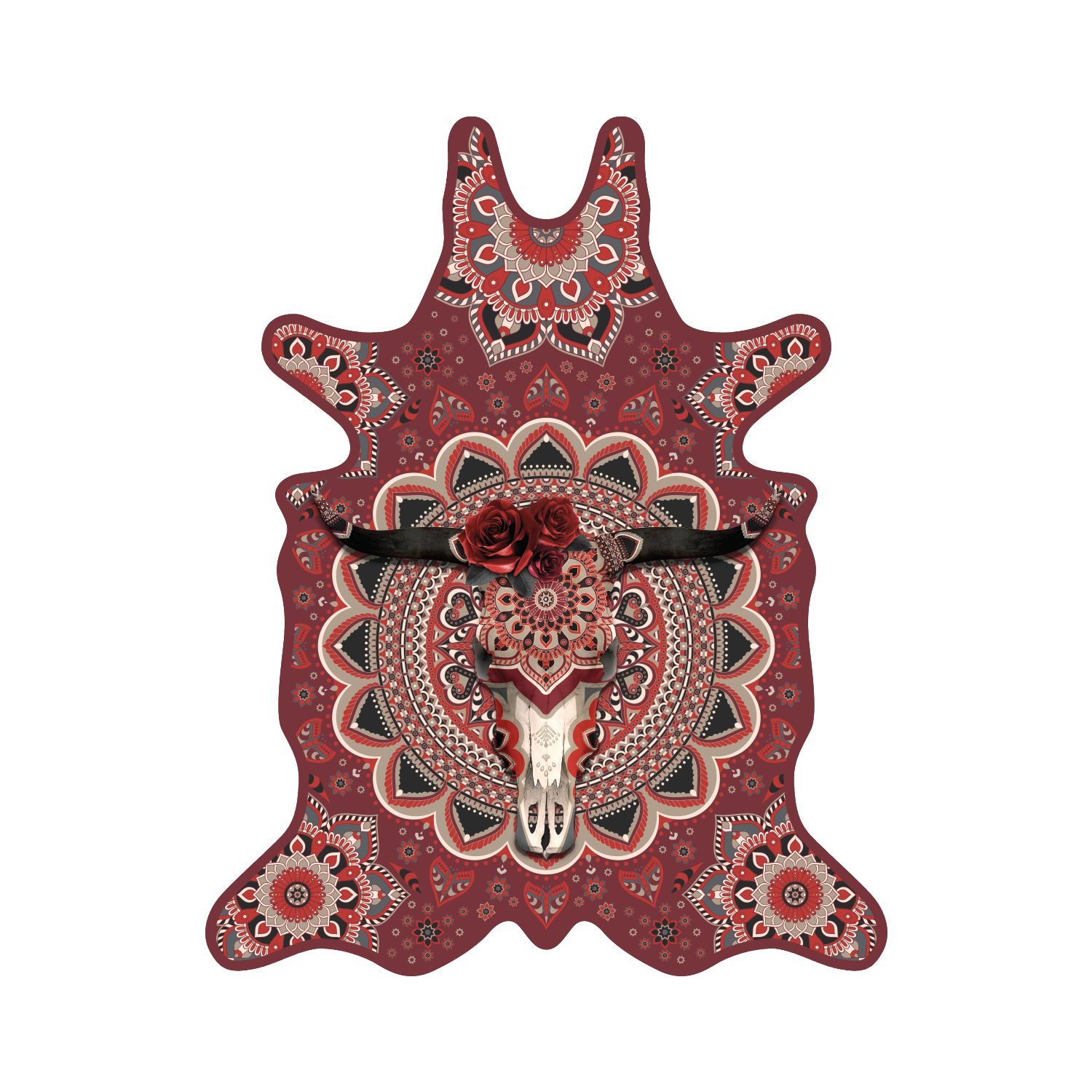 Set de table vinyle Bull Skull