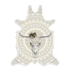 Tapis velours Bull Skull White