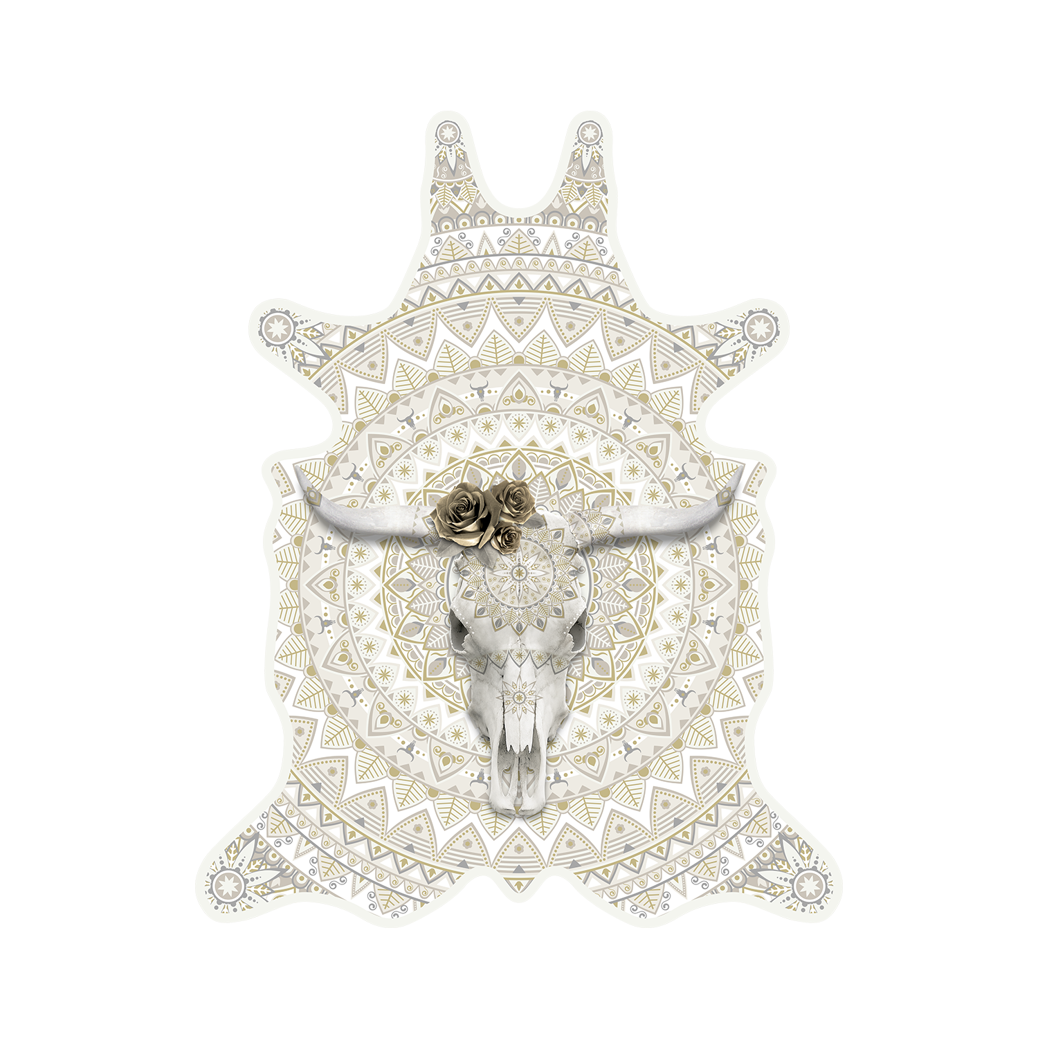 Set de table vinyle Bull Skull