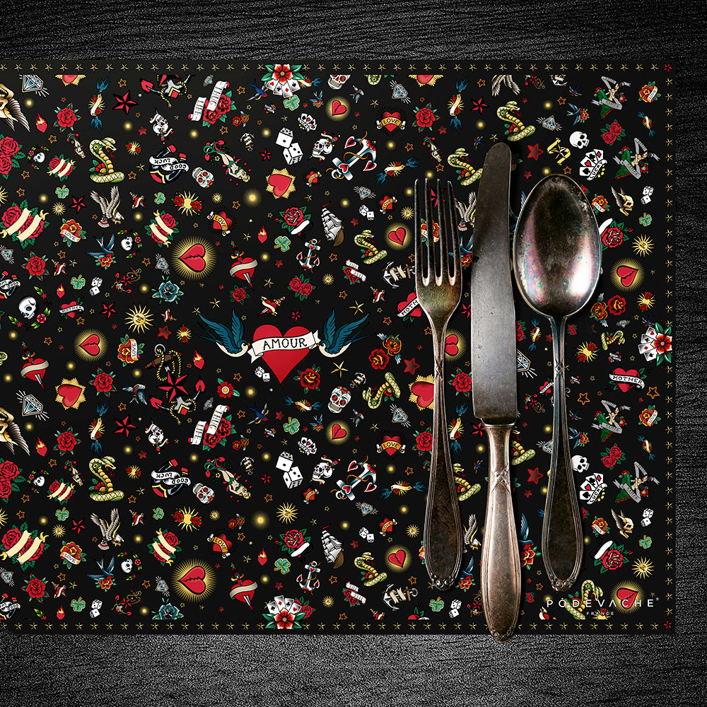 Set de table vinyle Tattoo