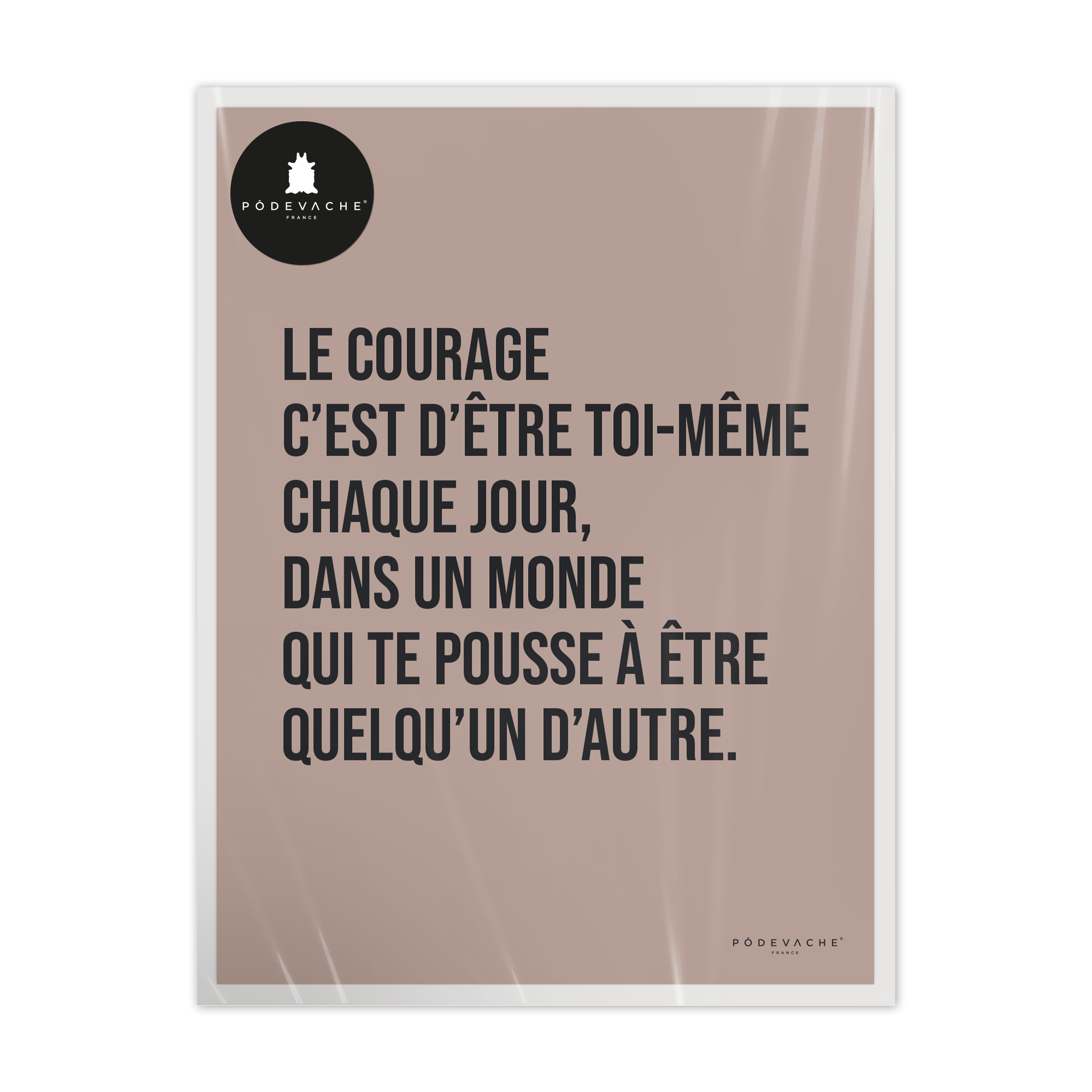 Affiche ou affiche encadrée Courage