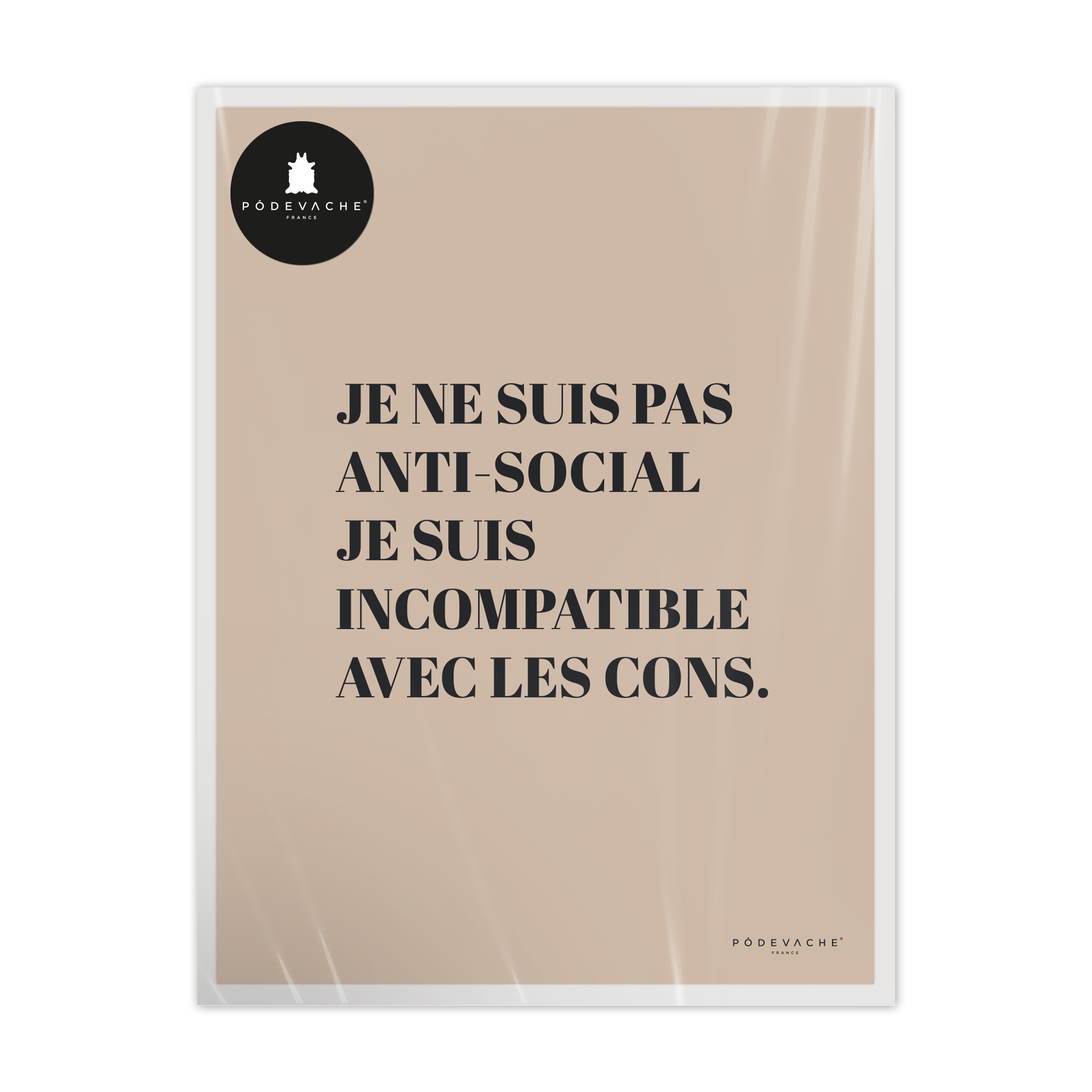 Affiche ou affiche encadrée Anti Social