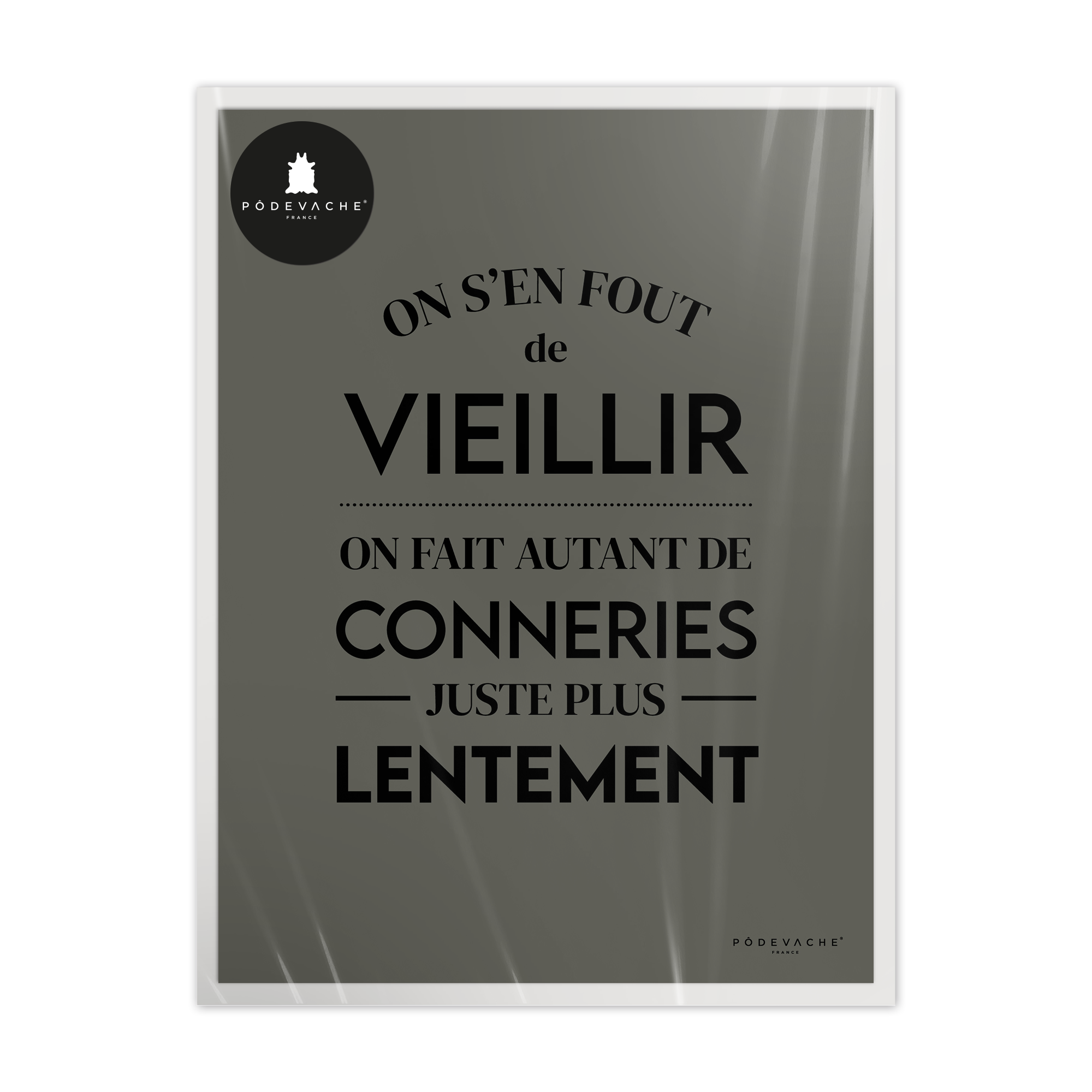 Affiche ou affiche encadrée Plus Lentement