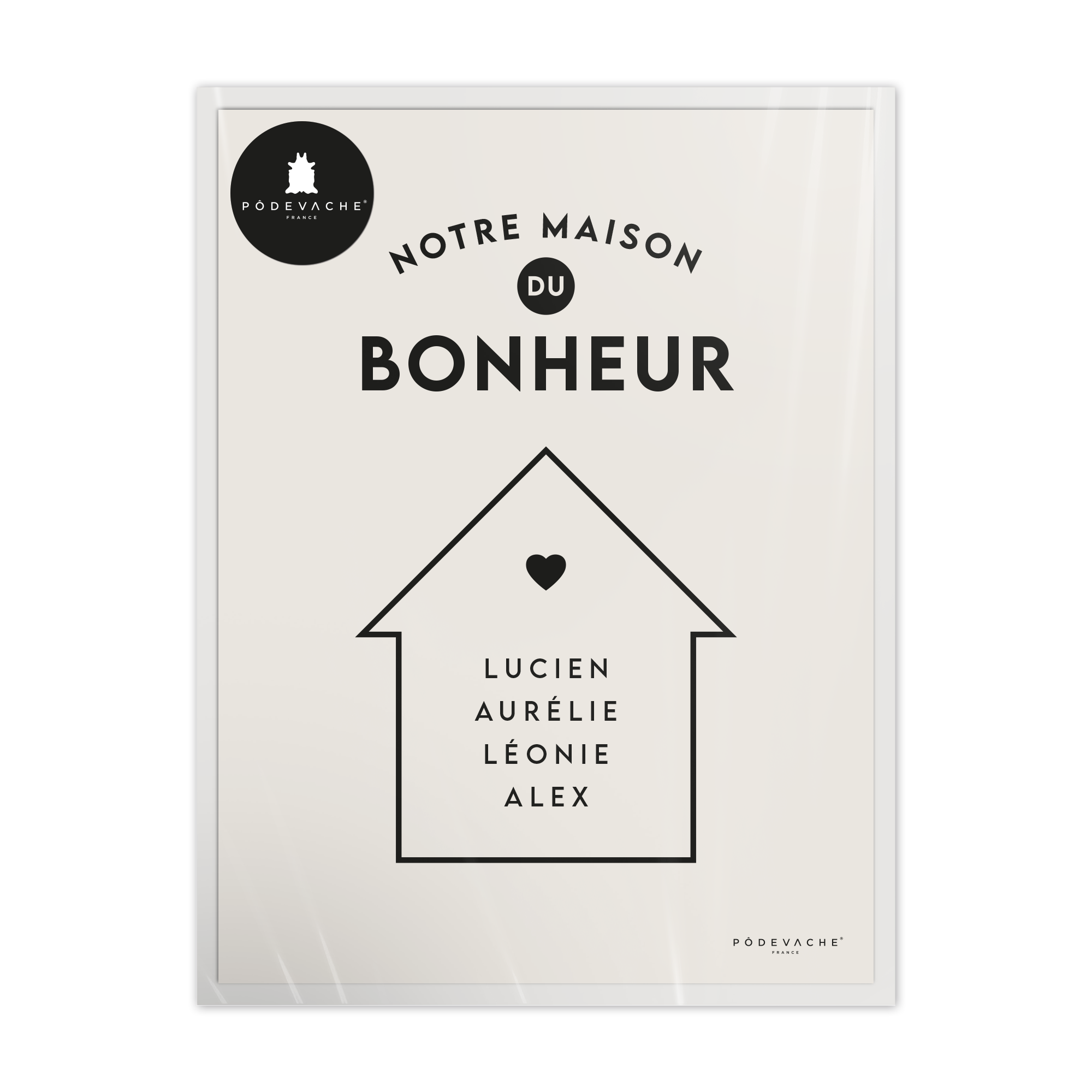Affiche personnalisée Notre Maison du Bonheur